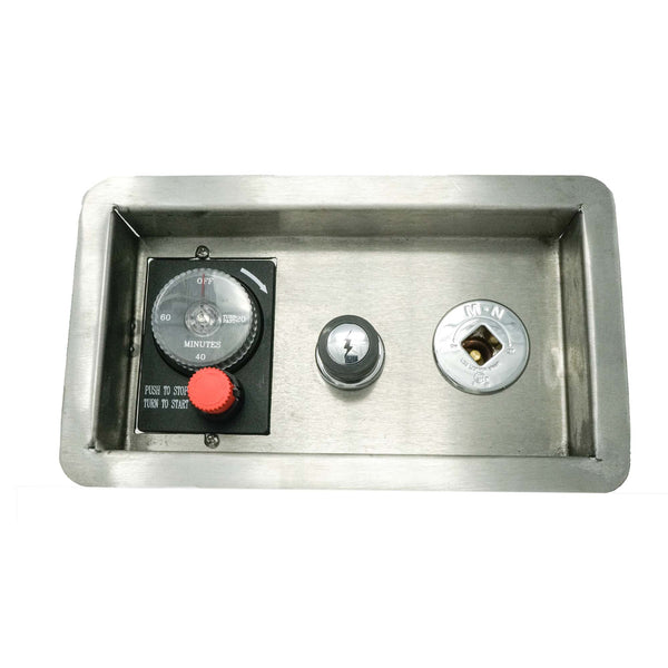 Gas Timer with Push Button, Spark Ignition, E-Stop & Key Valve Panel