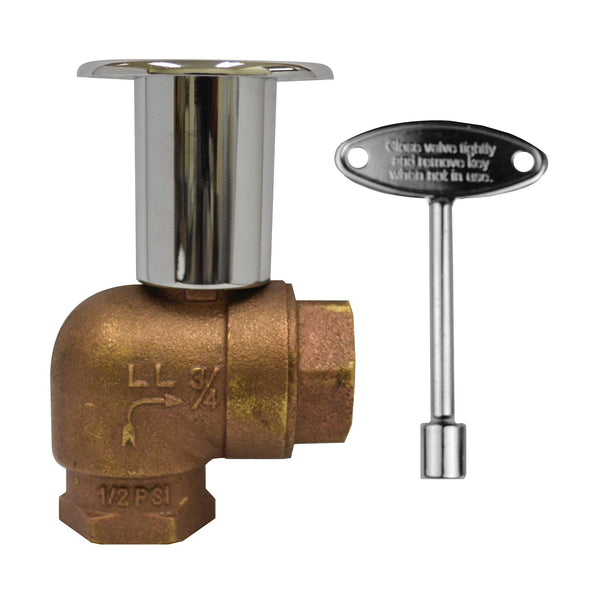 3/4” FULL FLOW BALL VALVE WITH 90° BEND