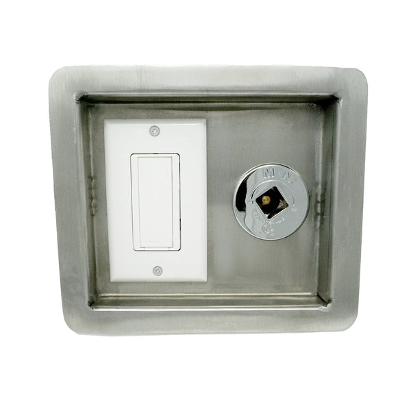 LIGHT SWITCH WITH KEY VALVE – RECESSED PANEL