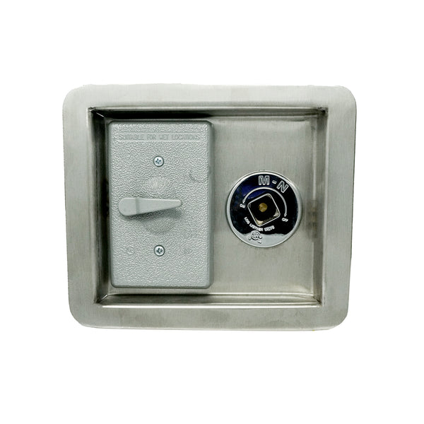 WEATHERPROOF ON/OFF SWITCH WITH KEY VALVE – RECESSED PANEL