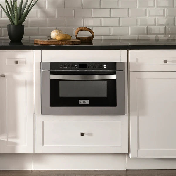 ZLINE Appliances 30" Kitchen Package with Stainless Steel Gas Range, Range Hood, Microwave Drawer and Tall Tub Dishwasher (4KP-SGRRH30-MWDWV)
