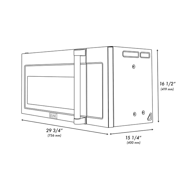 30" ZLINE Appliances Package with Refrigeration - 30" Stainless Steel Gas Range, 30" Traditional Over The Range Microwave and 24" Tall Tub Dishwasher (4KPR-SGROTRH30-DWV)