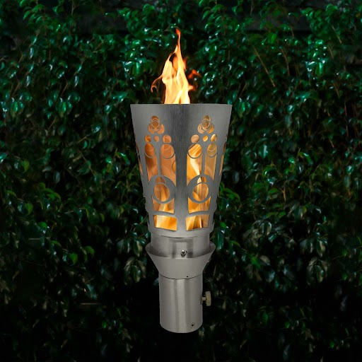 WIDE MOSAIC FIRE TORCH Stainless Steel