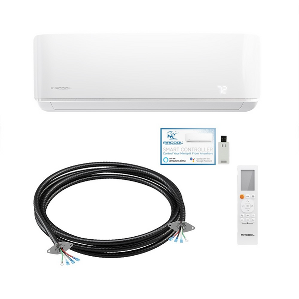 MRCOOL DIY 36,000 BTU Ductless Wall Mounted Air Handler - 4th Generation - Works with Alexa, Google Assistant 230V DIY-36-HP-WMAH-230C25(Single/Multi Zone)