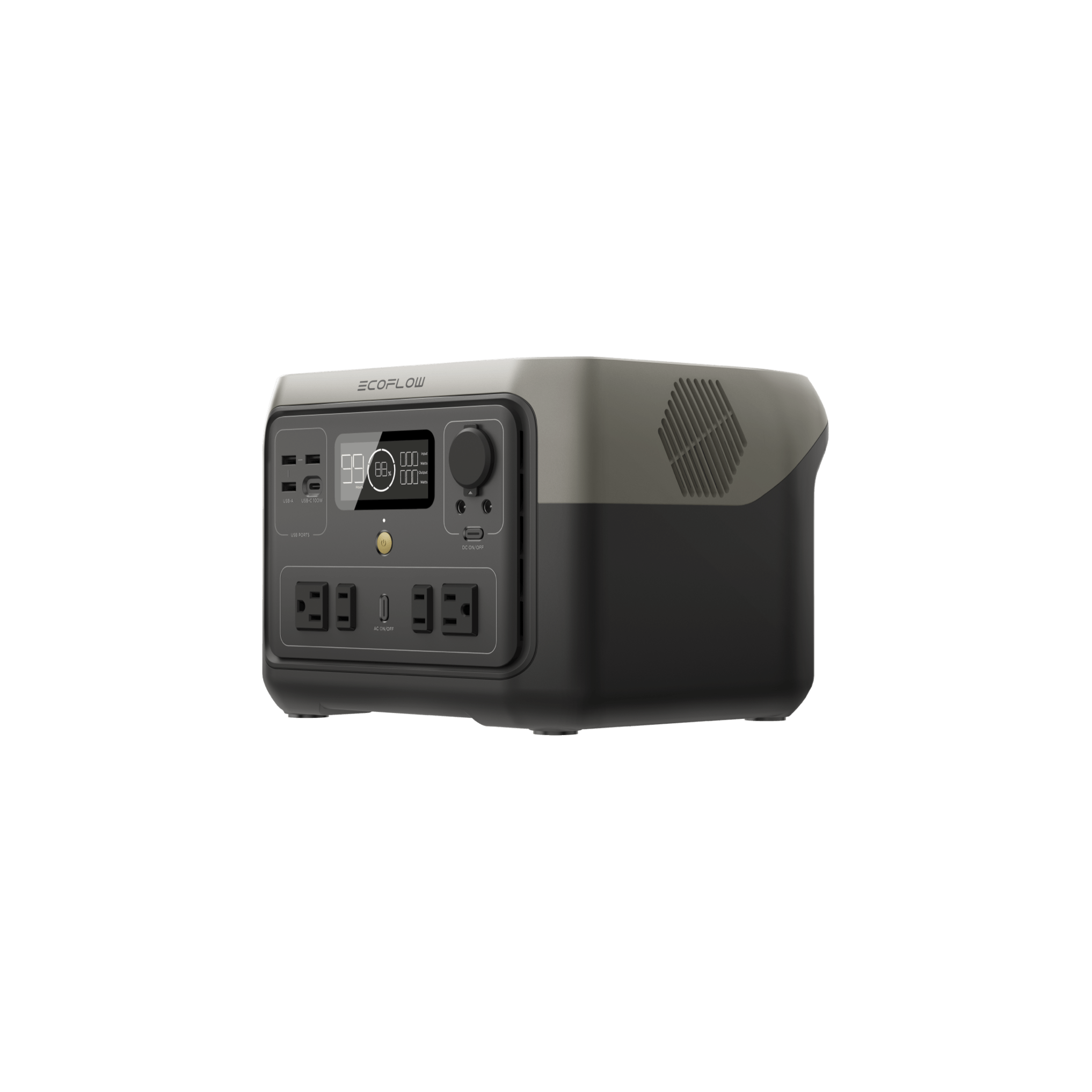 ECOFLOW Portable Power Station RIVER 2 Max, 512Wh LiFePO4 Battery/ 1 Hour Fast Charging, Up To 1000W Output Solar Generator for Outdoor Camping/RVs/Home Use