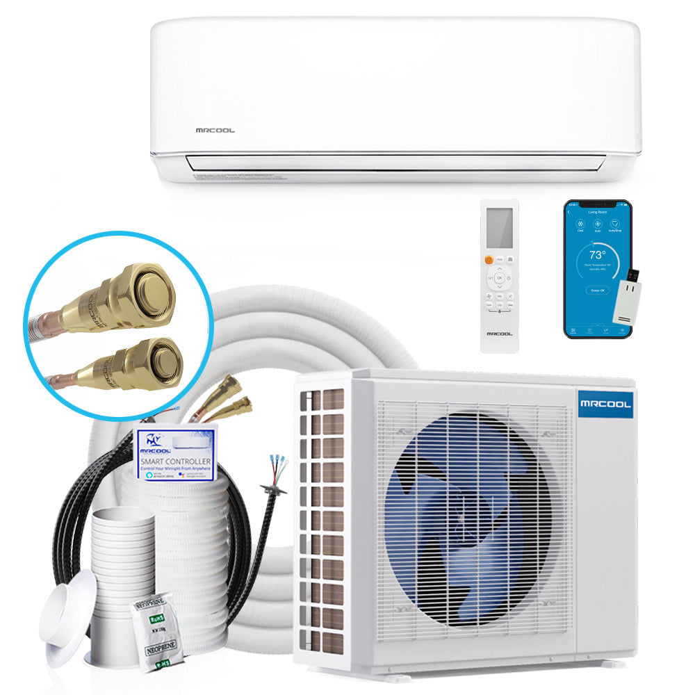 MRCOOL DIY 12,000 BTU Mini Split 1 Zone Ductless Air Conditioner & Heat Pump - 1 Room 500 SQ. FT - 4th Gen - WALL MOUNTED - DIY-12-HP-WM-115C25
