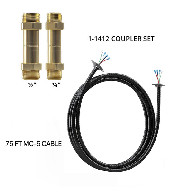 MrCool DIY 1/4 in. + 1/2 in. Couplers for 9K, 12K & 18K Line Set w/75ft MC-5 DIYPRO Cable(DIYCOUPLER-1412K75C)