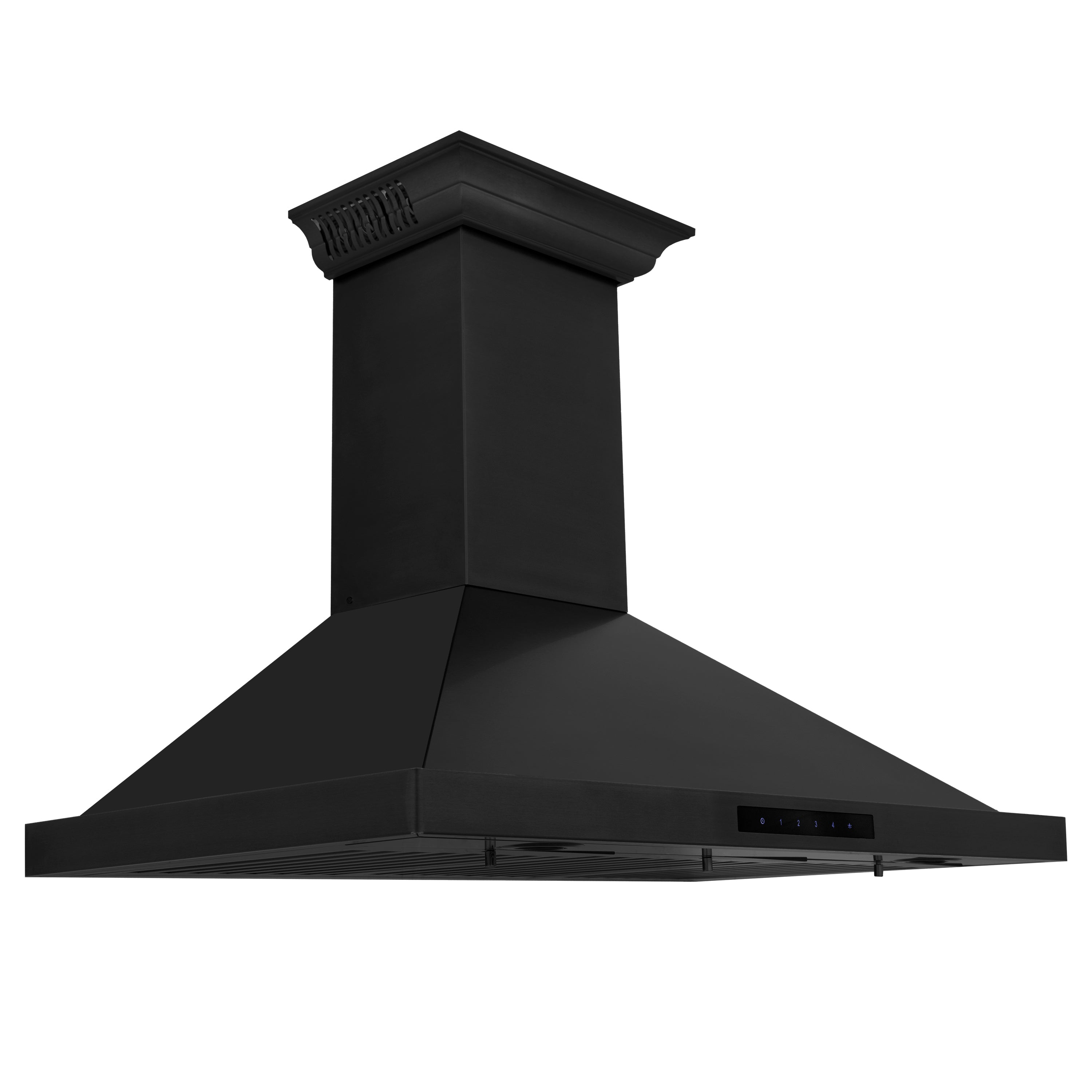 ZLINE Wall Mount Range Hood in Black Stainless Steel with Built-in CrownSound® Bluetooth Speakers (BSKBNCRN-BT)