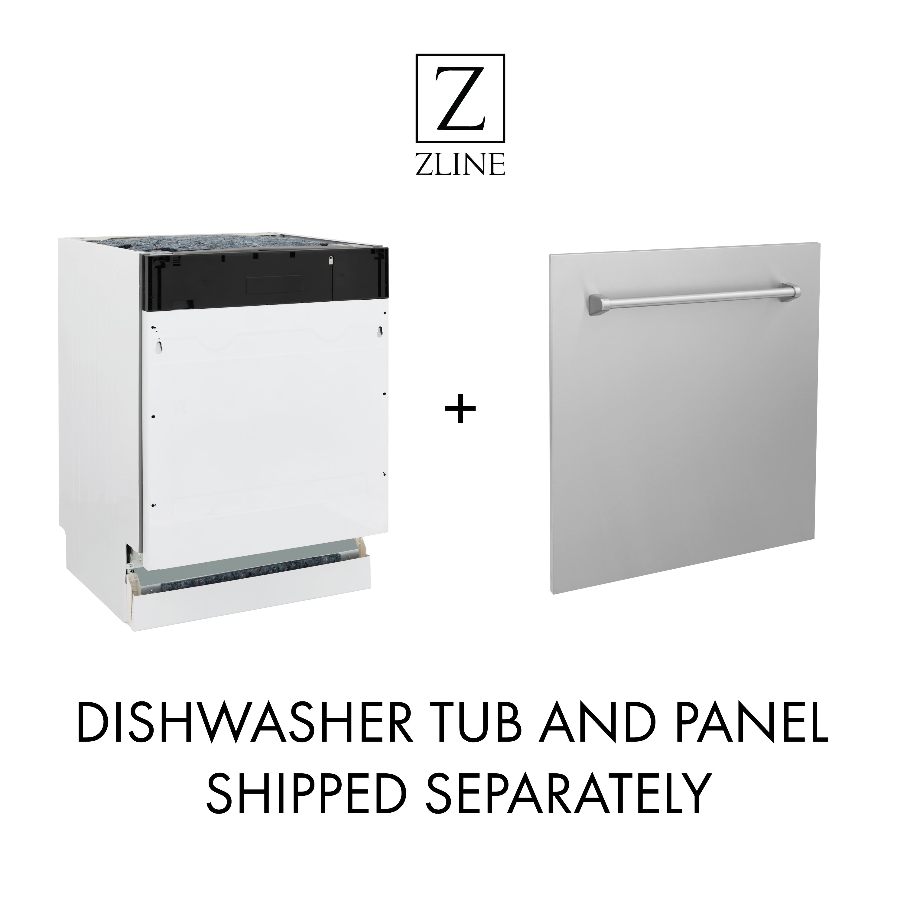 ZLINE Autograph Edition 18Ó Compact 3rd Rack Top Control Dishwasher in DuraSnow Stainless Steel with Accent Handle, 51dBa (DWVZ-SN-18)