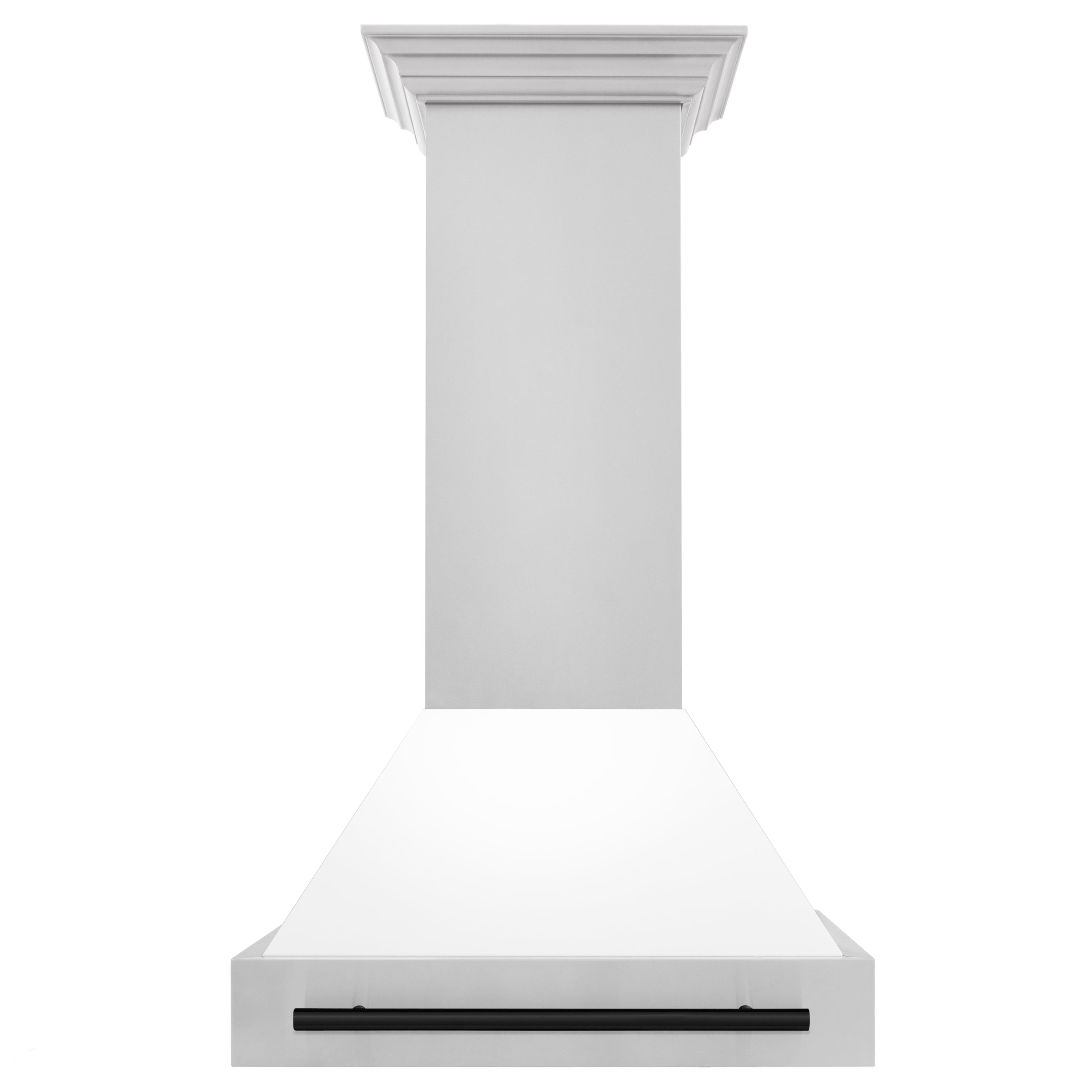 ZLINE 30" Autograph Edition Stainless Steel Range Hood with White Matte Shell and Accents (8654STZ-WM30)