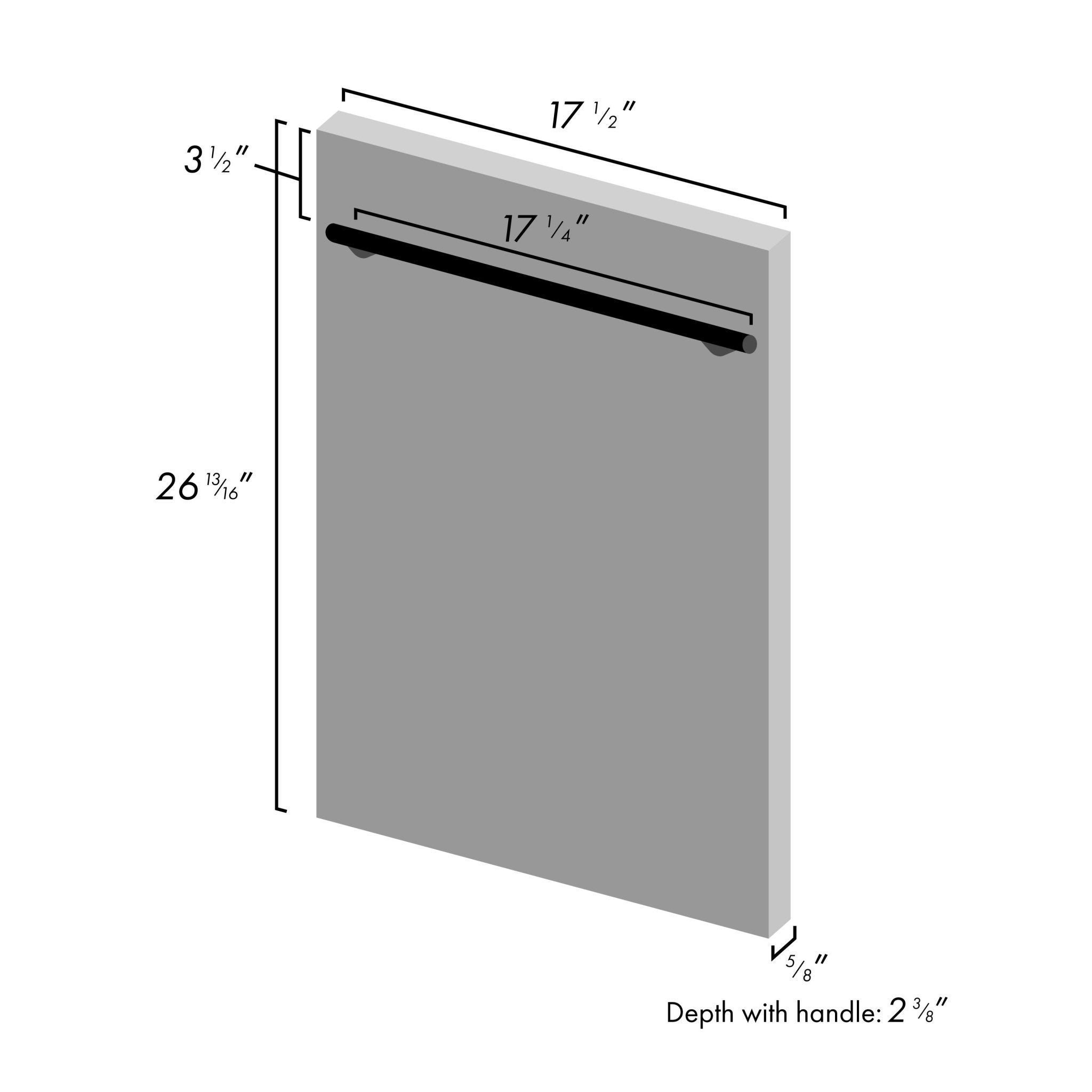 ZLINE 18" Dishwasher Panel with Modern Handle