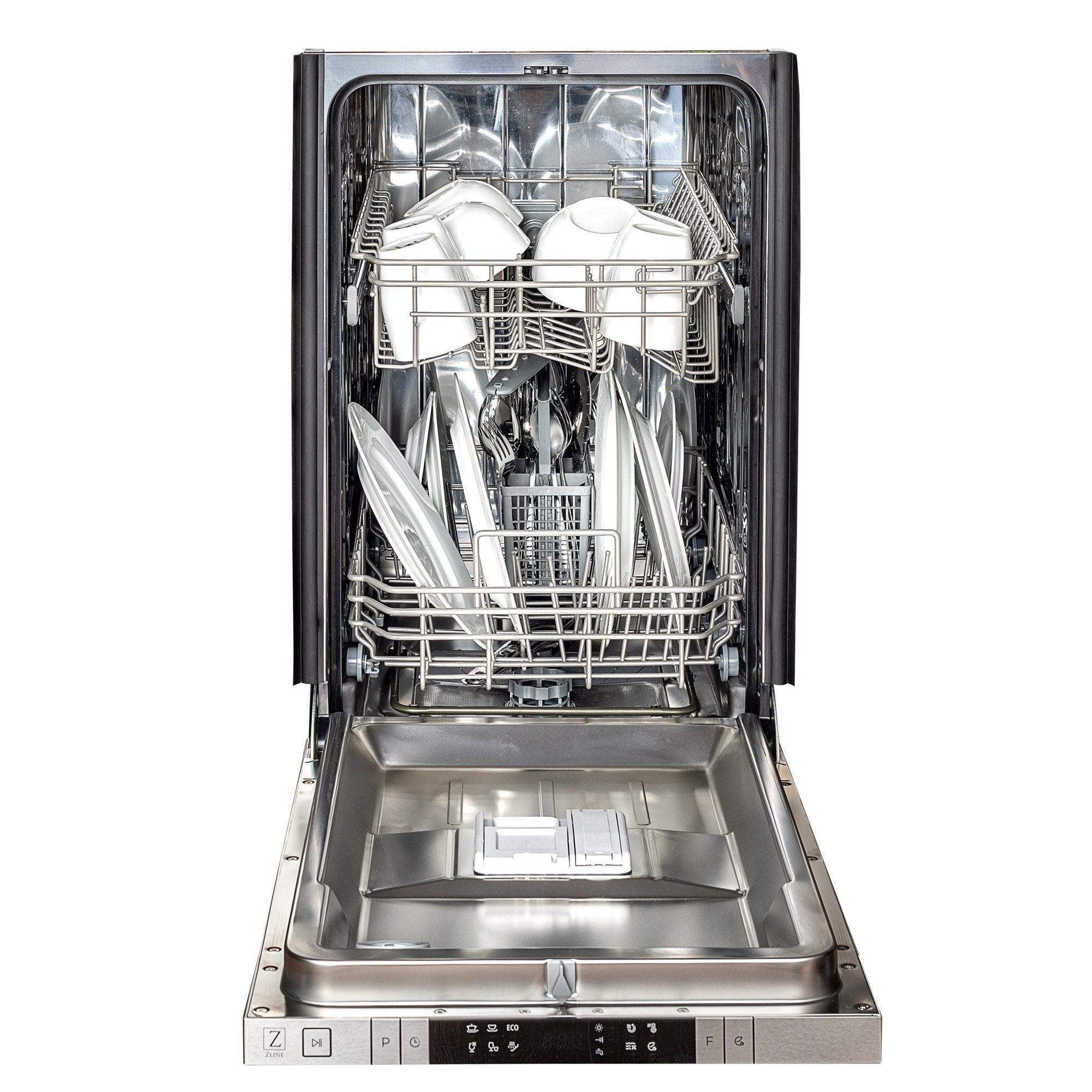 ZLINE 18 in. Compact Panel Ready Top Control Dishwasher with Stainless Steel Tub, 40dBa