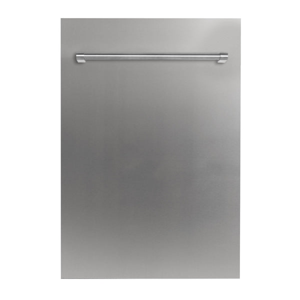 ZLINE 18 in. Compact Stainless Steel Top Control Dishwasher with Stainless Steel Tub and Traditional Style Handle, 40dBa