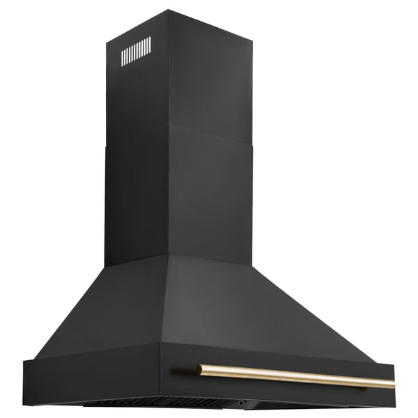 ZLINE 36" Autograph Edition Black Stainless Steel Range Hood with Handle (BS655Z-36)