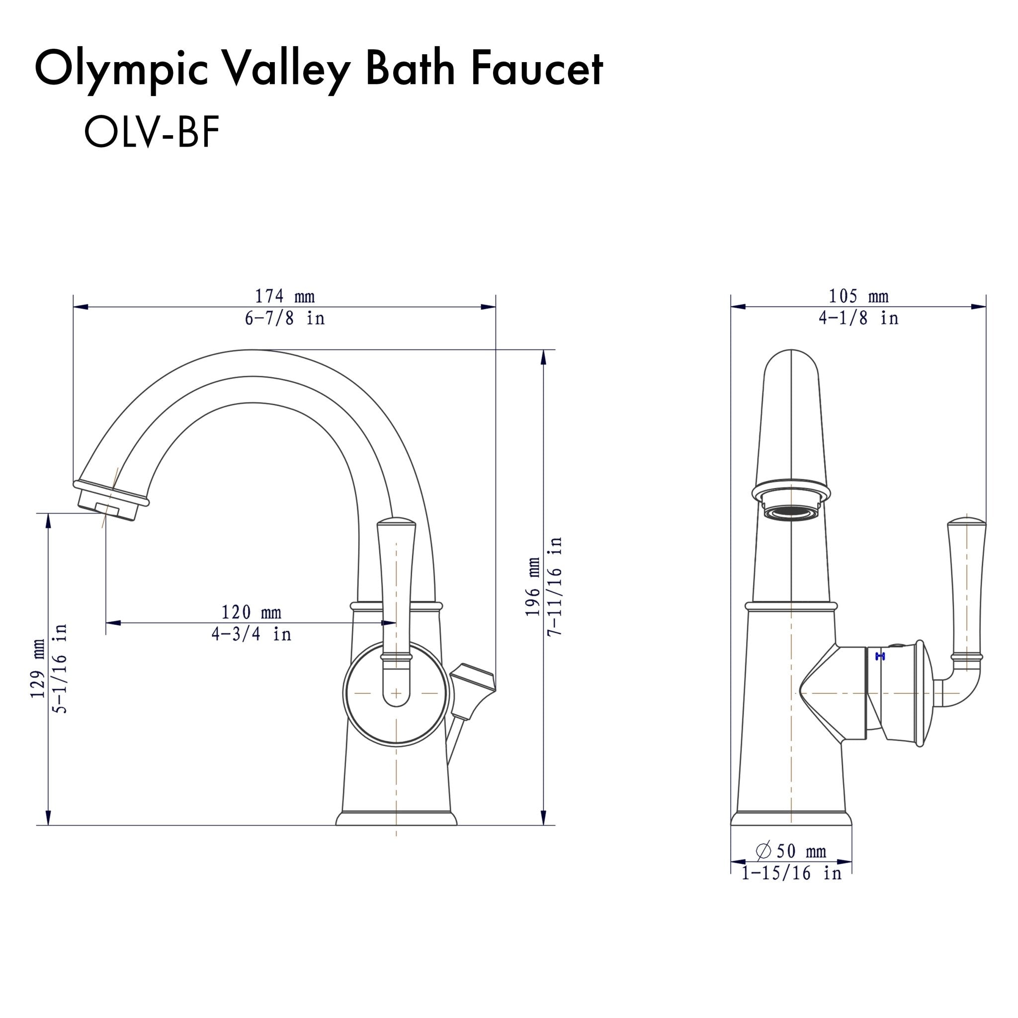 ZLINE Olympic Valley Bath Faucet in Chrome (OLV-BF-CH)
