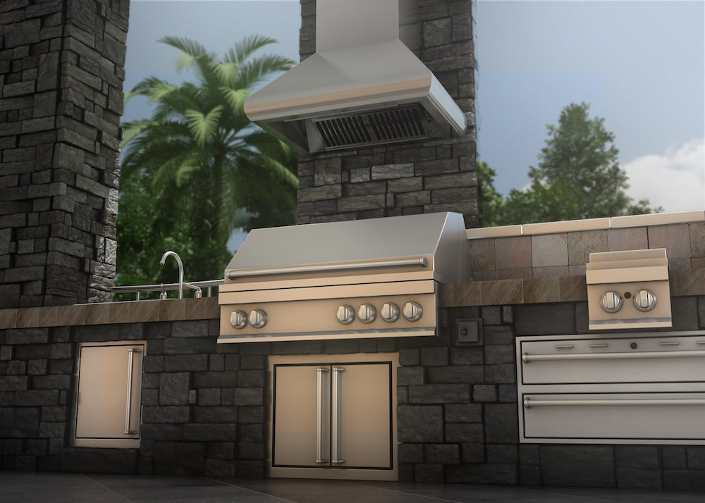 ZLINE 48 in. Outdoor Wall Mount Range Hood in Stainless Steel (687-304-48)