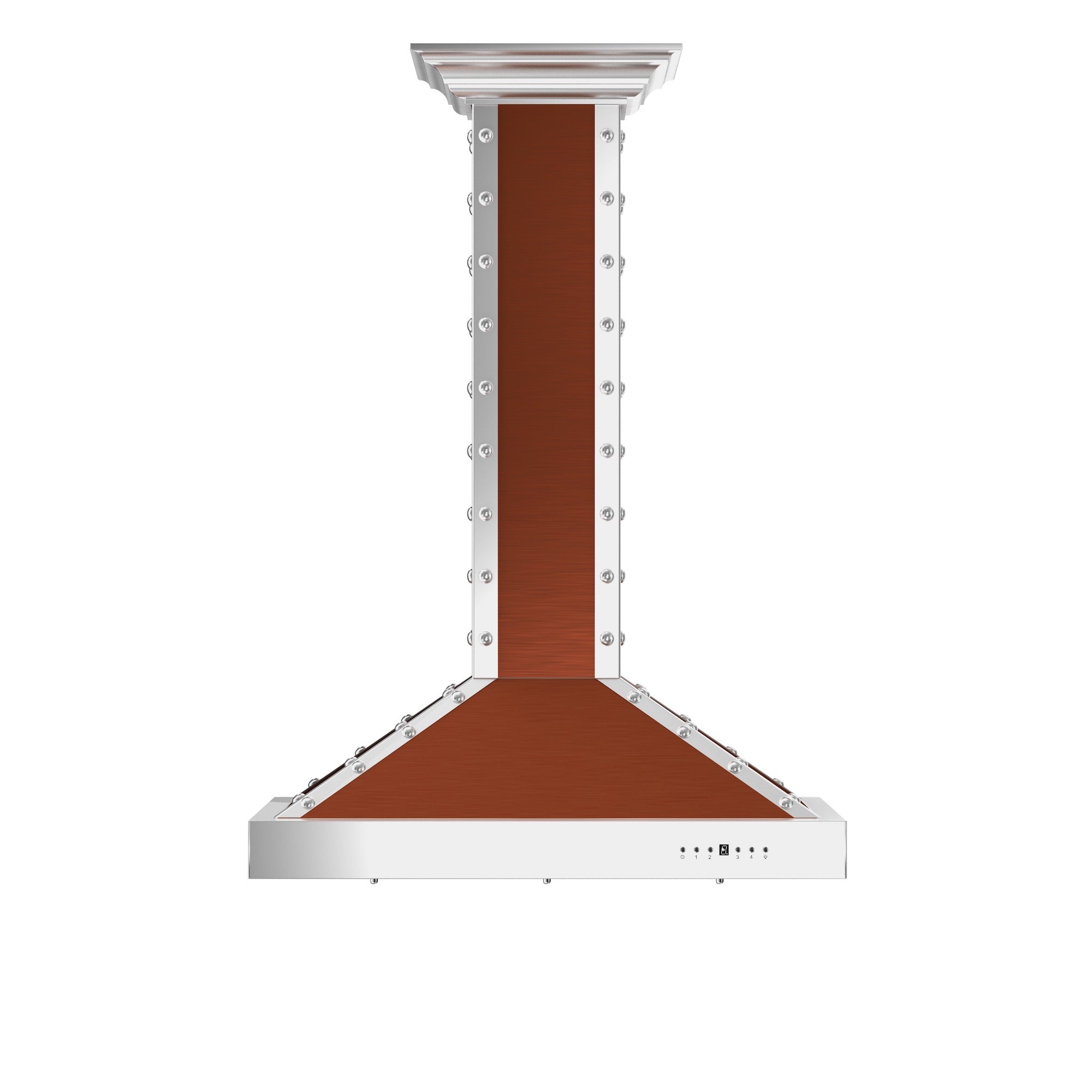 ZLINE 36 in. Designer Series Copper Island Mount Range Hood with Satin Stainless Steel Trim (KB2i-CSSXS-36)