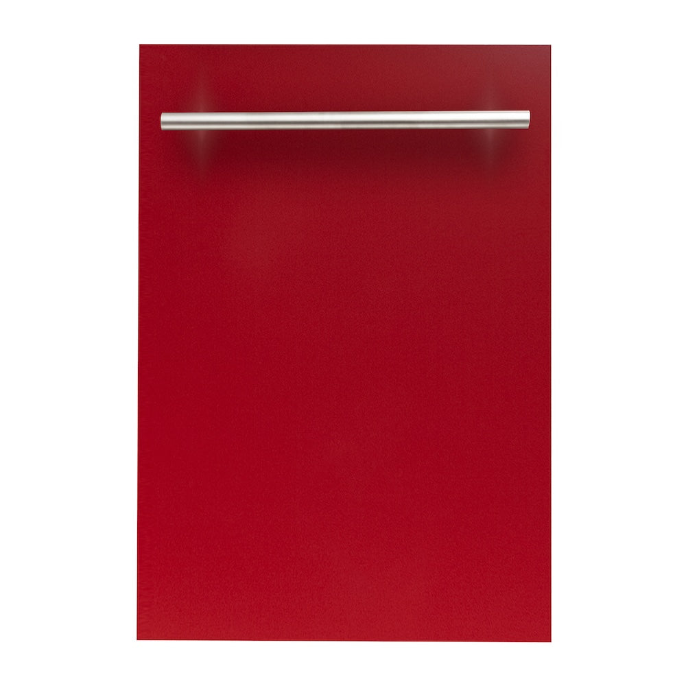 ZLINE 18 in. Dishwasher Panel in Red Gloss with Modern Handle (DP-RG-H-18)