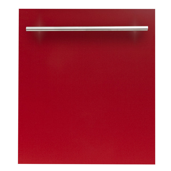ZLINE 24" Dishwasher Panel in Red Gloss with Modern Handle (DP-RG-H-24)