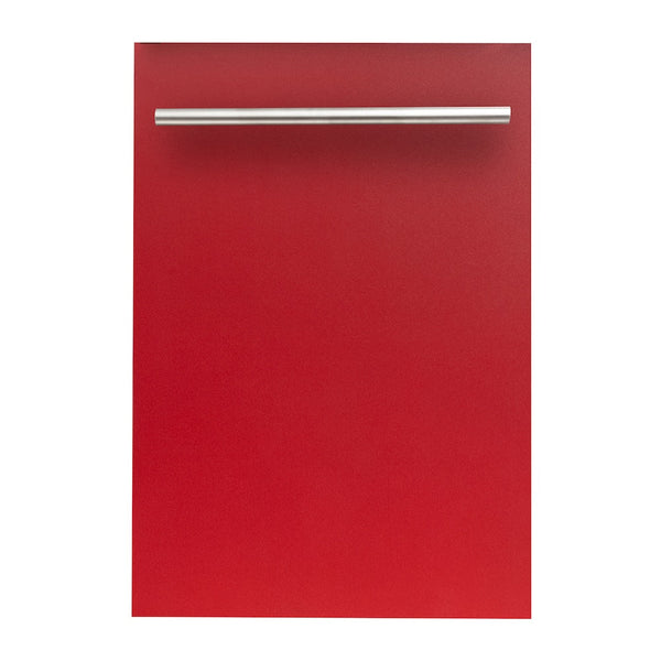 ZLINE 18 in. Dishwasher Panel in Red Matte with Modern Handle (DP-RM-H-18)