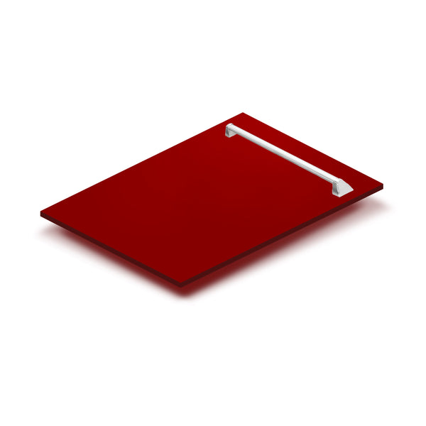 ZLINE 24" Tallac Dishwasher Panel in Red Gloss with Traditional Handle (DPV-RG-24)