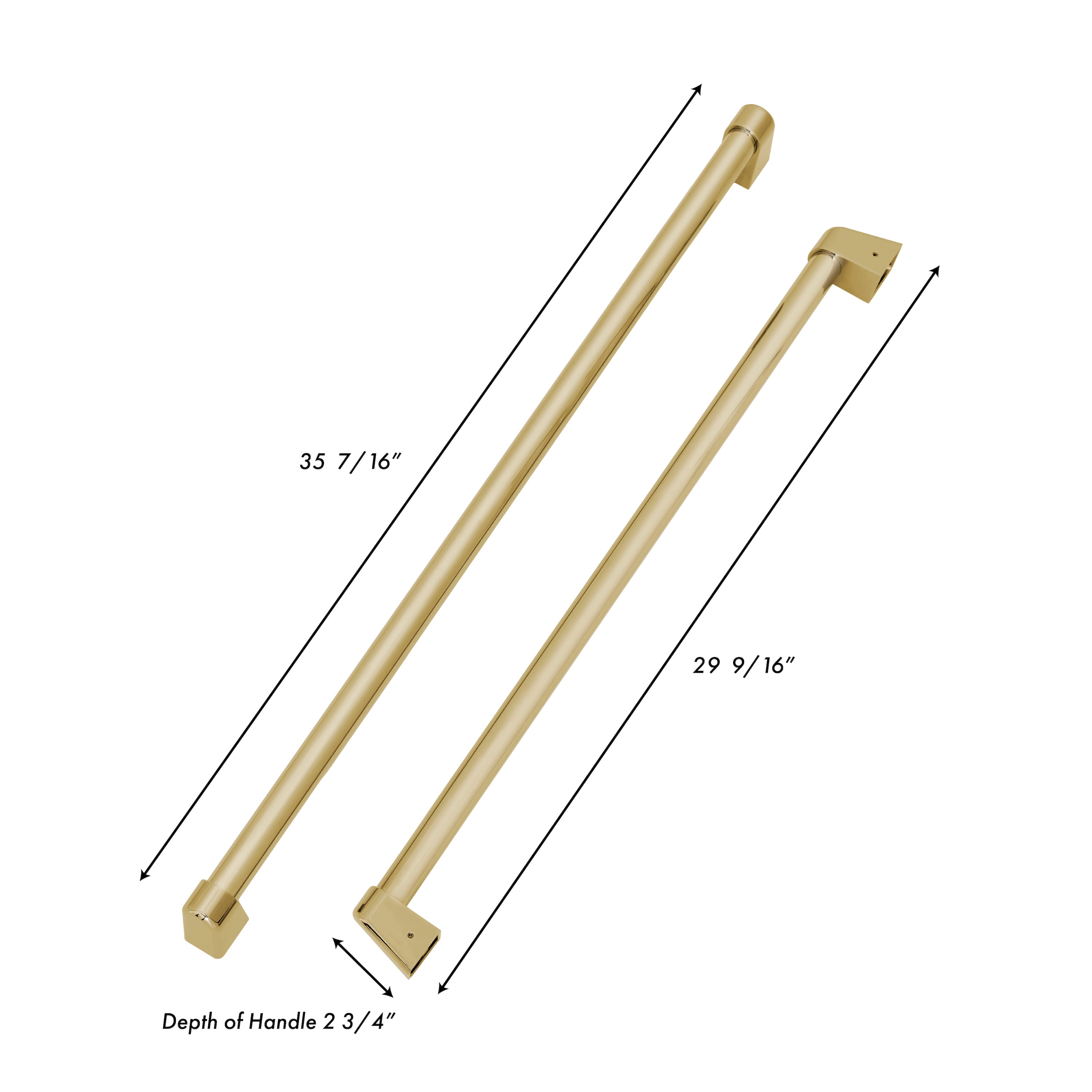 ZLINE Autograph Edition 60 in. Built-in Refrigerator Handles (Set of 4) in Champagne Bronze (RBIVHZ-CB-60)