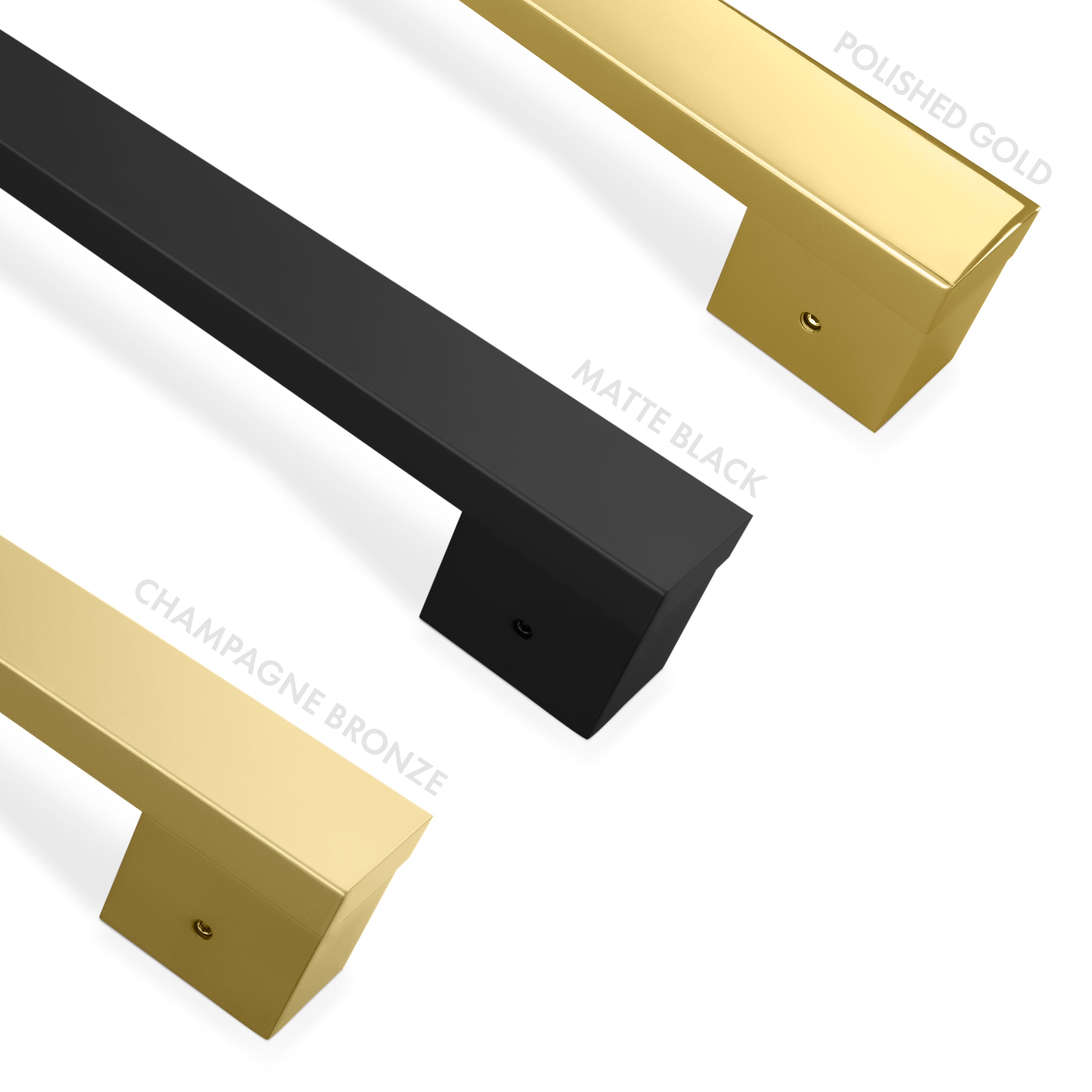 ZLINE Autograph Edition Matte Black Modern Handles (Set of 4) for Counter-Depth and Standard-Depth Refrigerators (RFMHZ-F-36-MB)