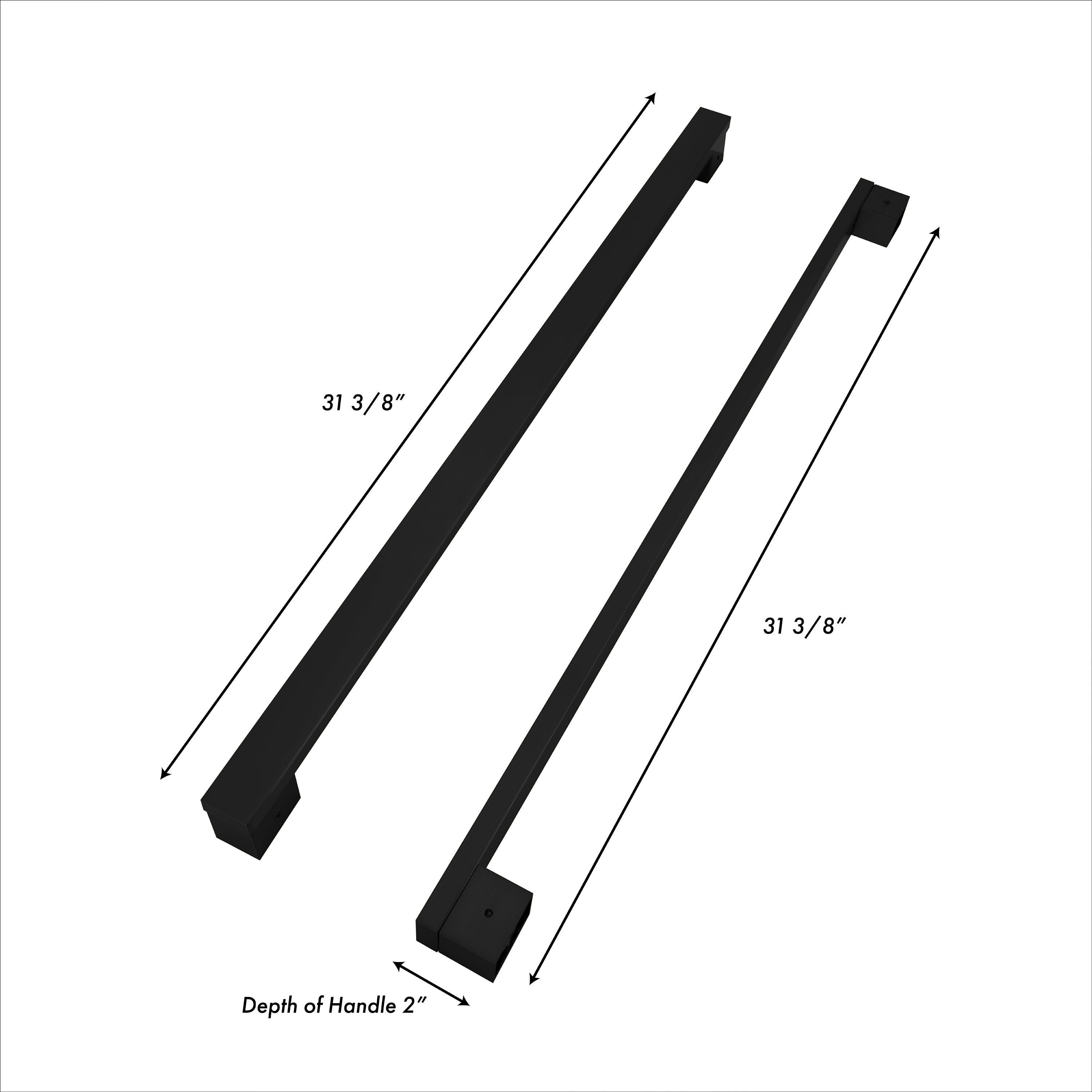 ZLINE Autograph Edition Matte Black Modern Handles (Set of 4) for Counter-Depth and Standard-Depth Refrigerators (RFMHZ-F-36-MB)