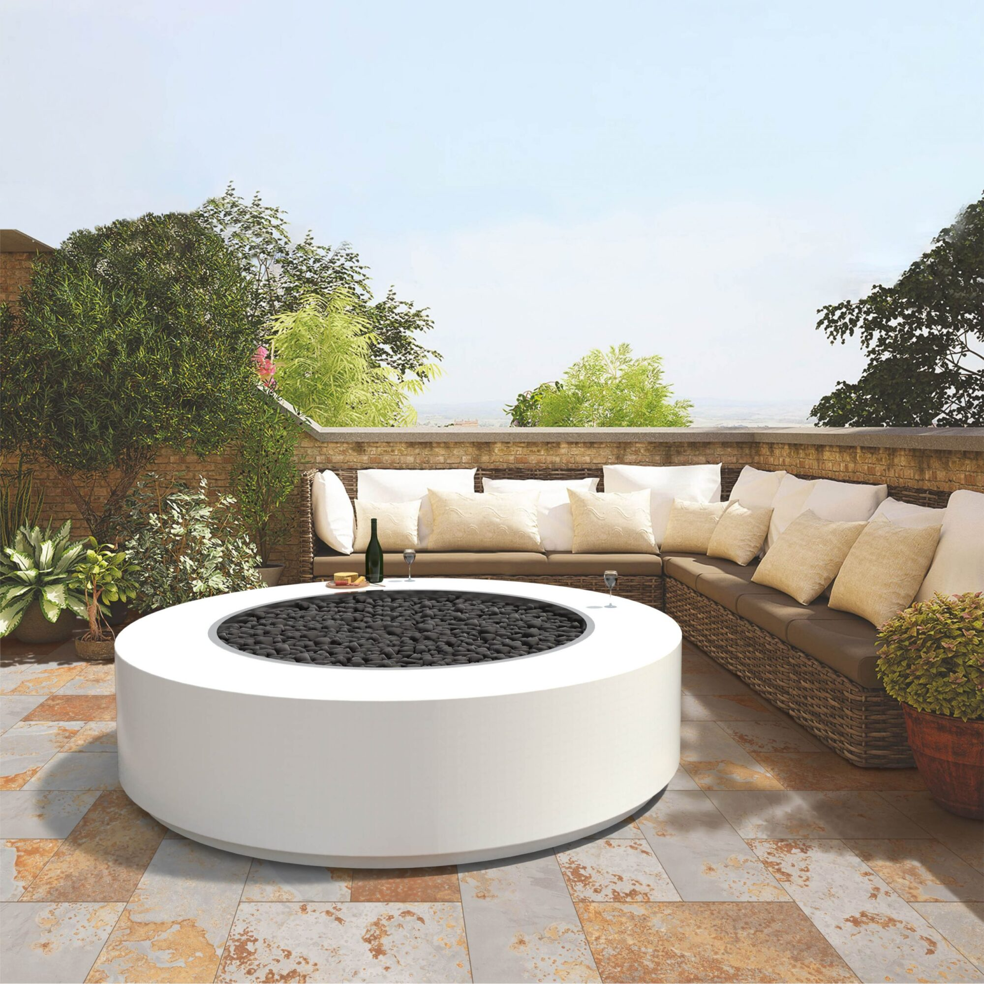 Unity Round Outdoor Fire Pit – 18″ Tall