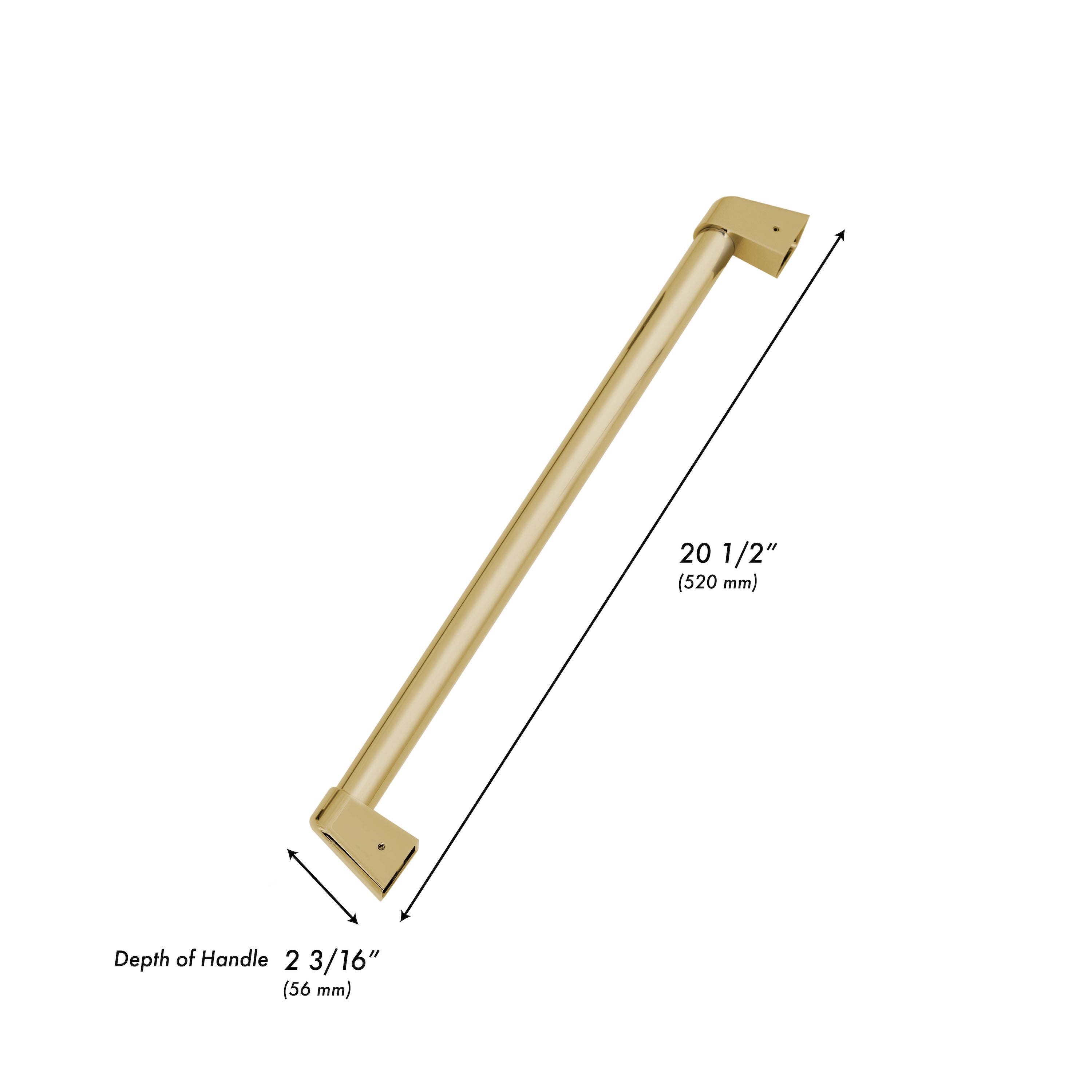 ZLINE Autograph Edition 24 In. Touchstone Refrigerator Drawer Handles in Champagne Bronze (RDHOZ-24-CB)