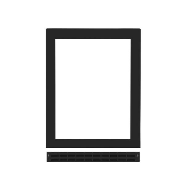 ZLINE 24 in. Touchstone Undercounter Refrigeration Door in Black Matte (RPO-BLM-24)