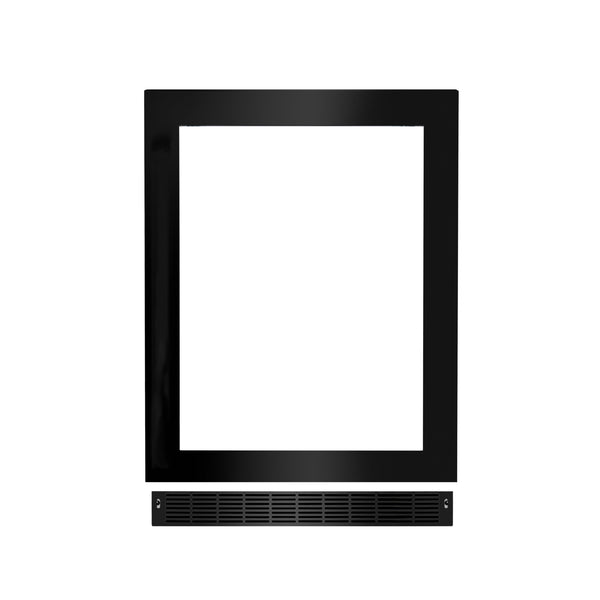 ZLINE 24 in. Touchstone Undercounter Refrigeration Door in Black Stainless Steel (RPO-BS-24)