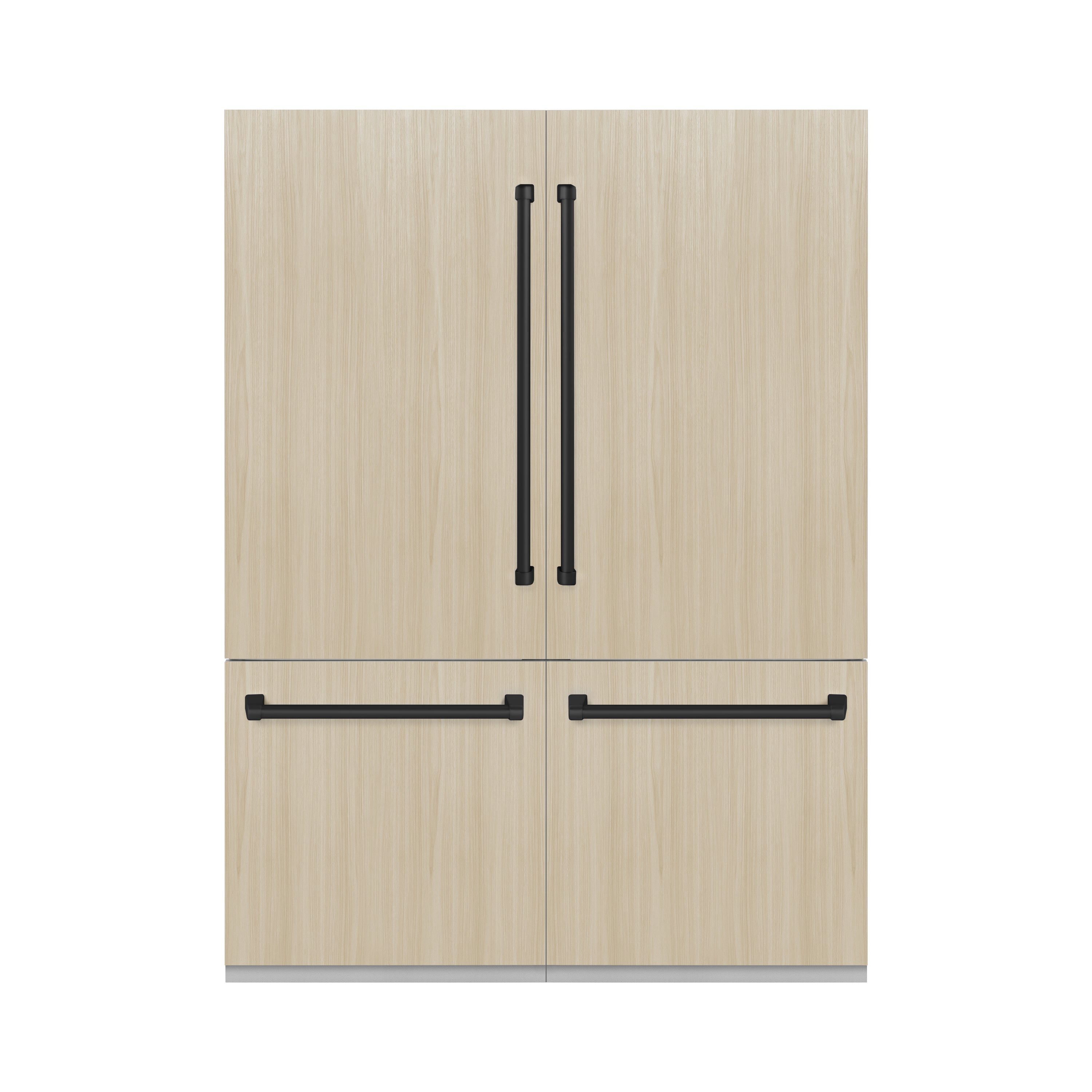 ZLINE Autograph Edition 60 in. 32.2 cu. ft. Panel Ready French Door Built-In Bottom Freezer Refrigerator with Water Dispenser and Ice Maker with Matte Black Accents (RBIVZ-60-MB)