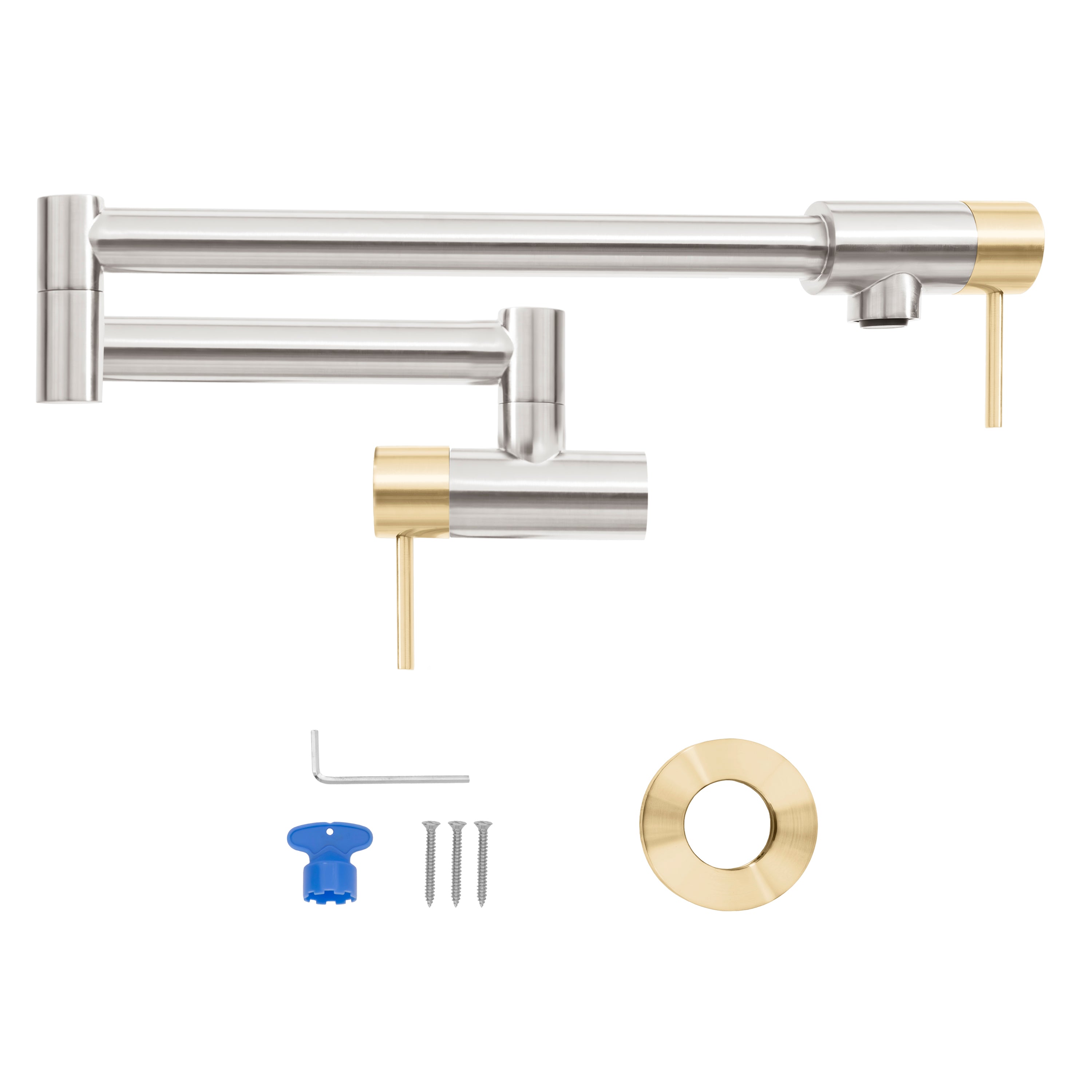 ZLINE Autograph Edition Gemini Pot Filler in Brushed Nickel and Champagne Bronze (GEM-FPF-ZBNCB)