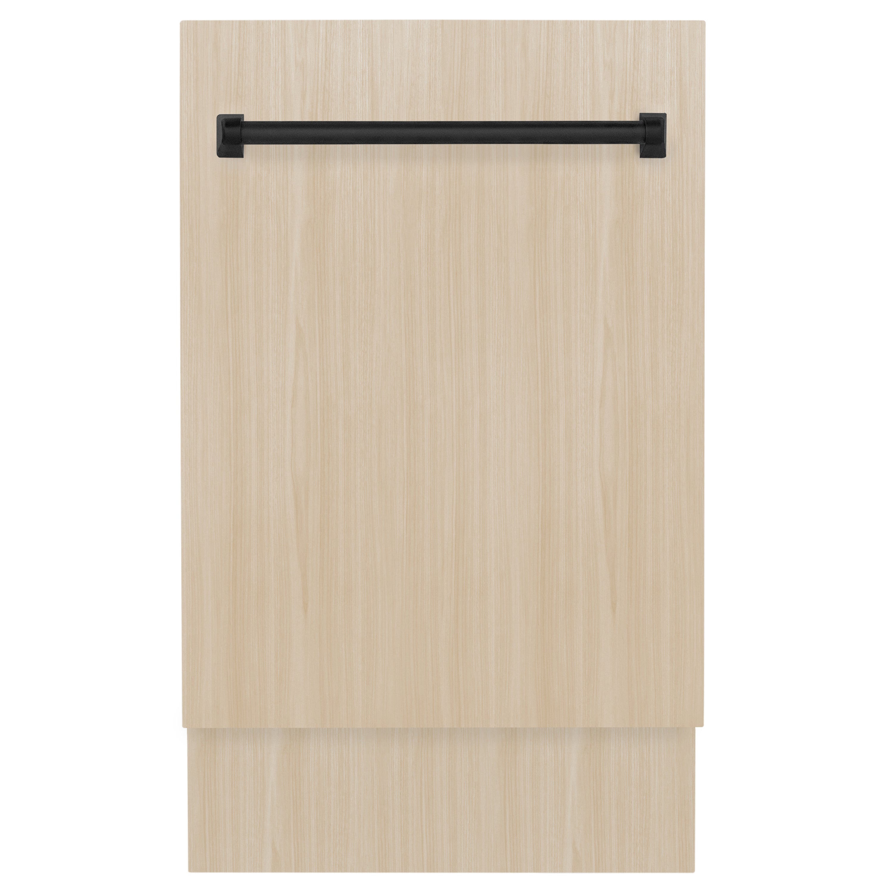 ZLINE Autograph Edition 18” Tallac Series 3rd Rack Top Control Dishwasher in Custom Panel Ready with Matte Black Handle, 51dBa (DWVZ-18-MB)