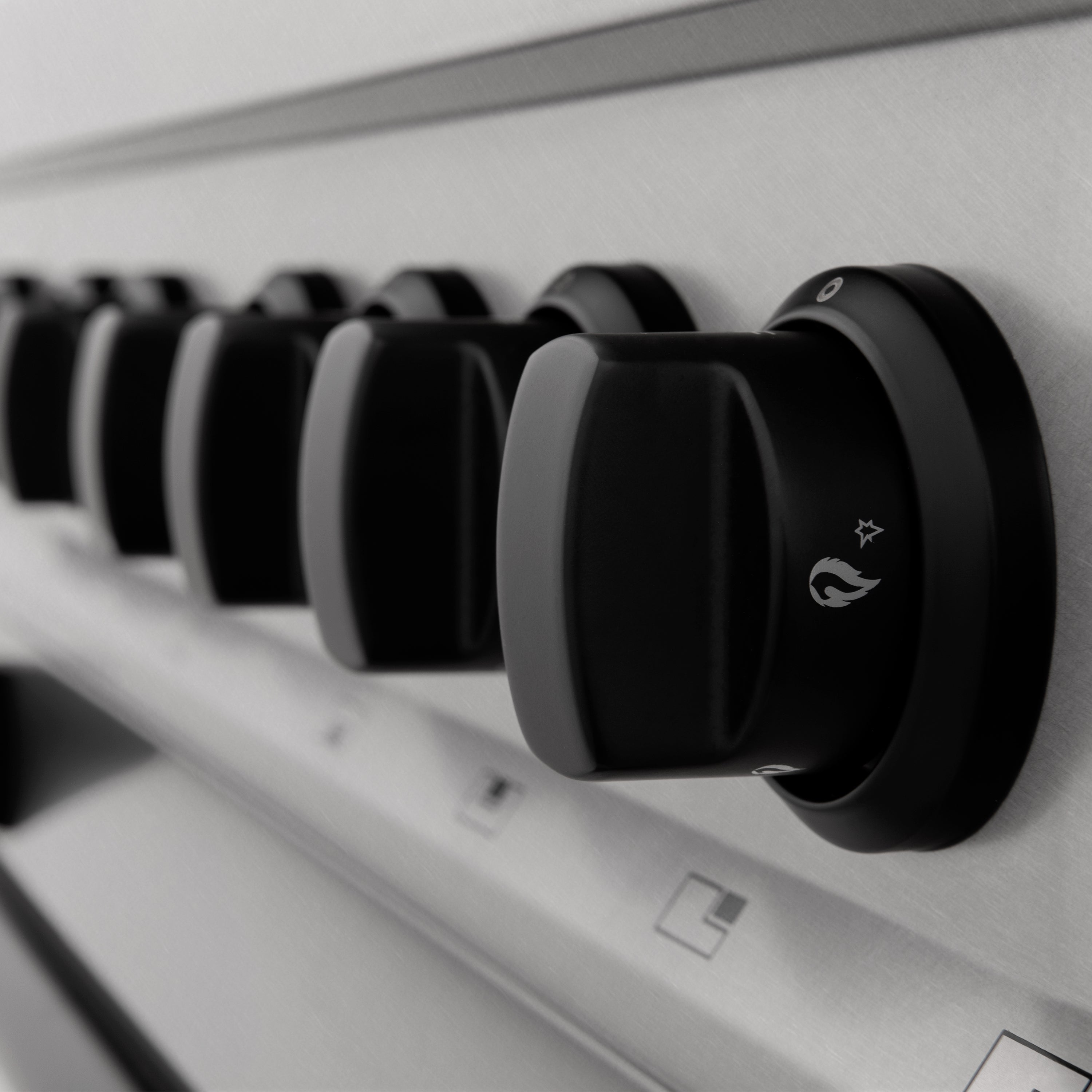 ZLINE Autograph Edition 24 in. 2.8 cu. ft. Legacy Dual Fuel Range with 4 Burner Gas Cooktop and Electric Convection Oven in Satin Stainless Steel and Matte Black Accents (RASZ-SN-24-MB)