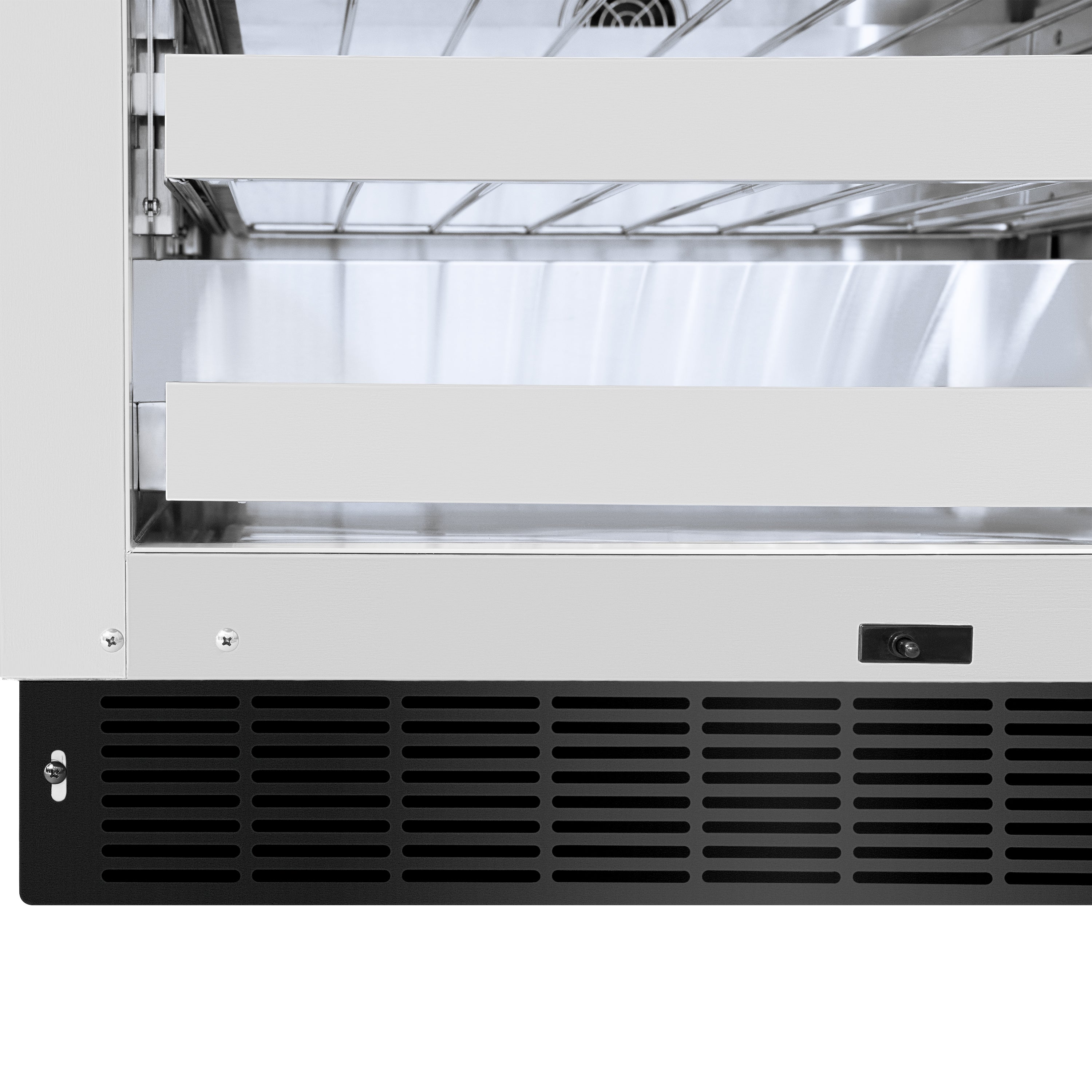 ZLINE Autograph Edition 24 in. Touchstone Dual Zone 44 Bottle Wine Cooler with Black Stainless Steel Glass Door and Polished Gold Helix Handle (RWDOZ-BS-24-KG)