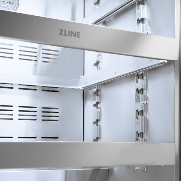 ZLINE 24 in. Touchstone 151 Can Beverage Fridge With DuraSnow® Stainless Steel Glass Door - RBSO-SN-24