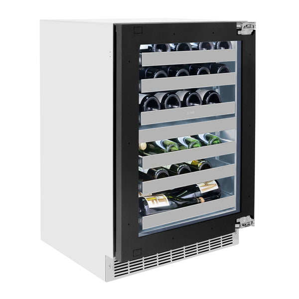 ZLINE 24 In. Touchstone Wine Cooler with Panel-Ready Glass Door and Champagne Bronze Handle (RWDPOZ-24-CB)