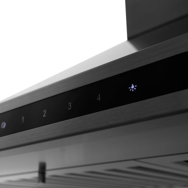 ZLINE 2 Piece Kitchen Appliance Package -48" Black Stainless Steel Dual Fuel Range and Convertible Vent Range Hood (2KP-RABRH48)