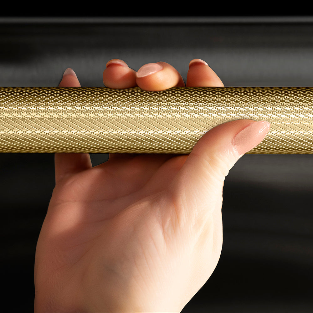 ZLINE Autograph Edition 24 in. Monument Series 3rd Rack Top Touch Control Tall Tub Dishwasher in Black Stainless Steel with Champagne Bronze Helix Handle, 45dBa (DWMTZ-BS-24-KCB)