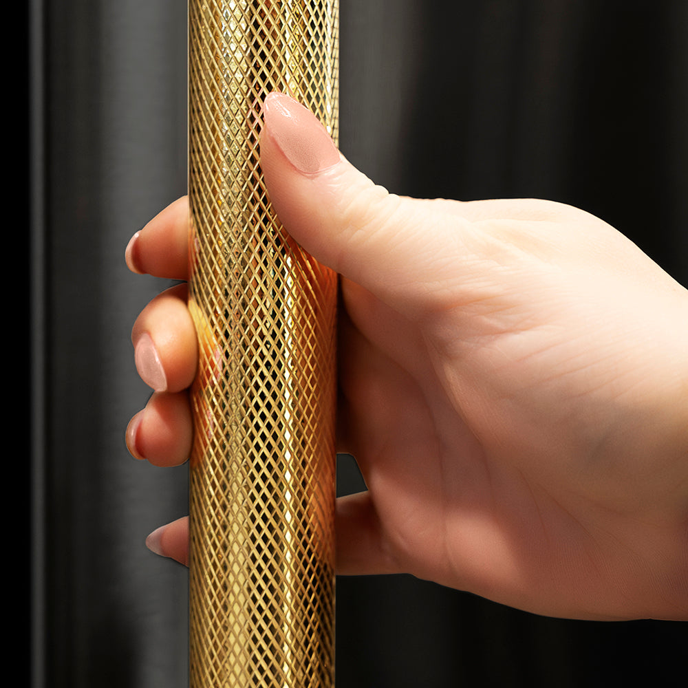 ZLINE Autograph Edition 36 in. 19.6 cu. ft. French Door Built-In Bottom Freezer Refrigerator with Water Dispenser and Ice Maker in Black Stainless Steel with Stainless Steel Interior and Polished Gold Helix Handles (SRBIVZ-BS36KG)