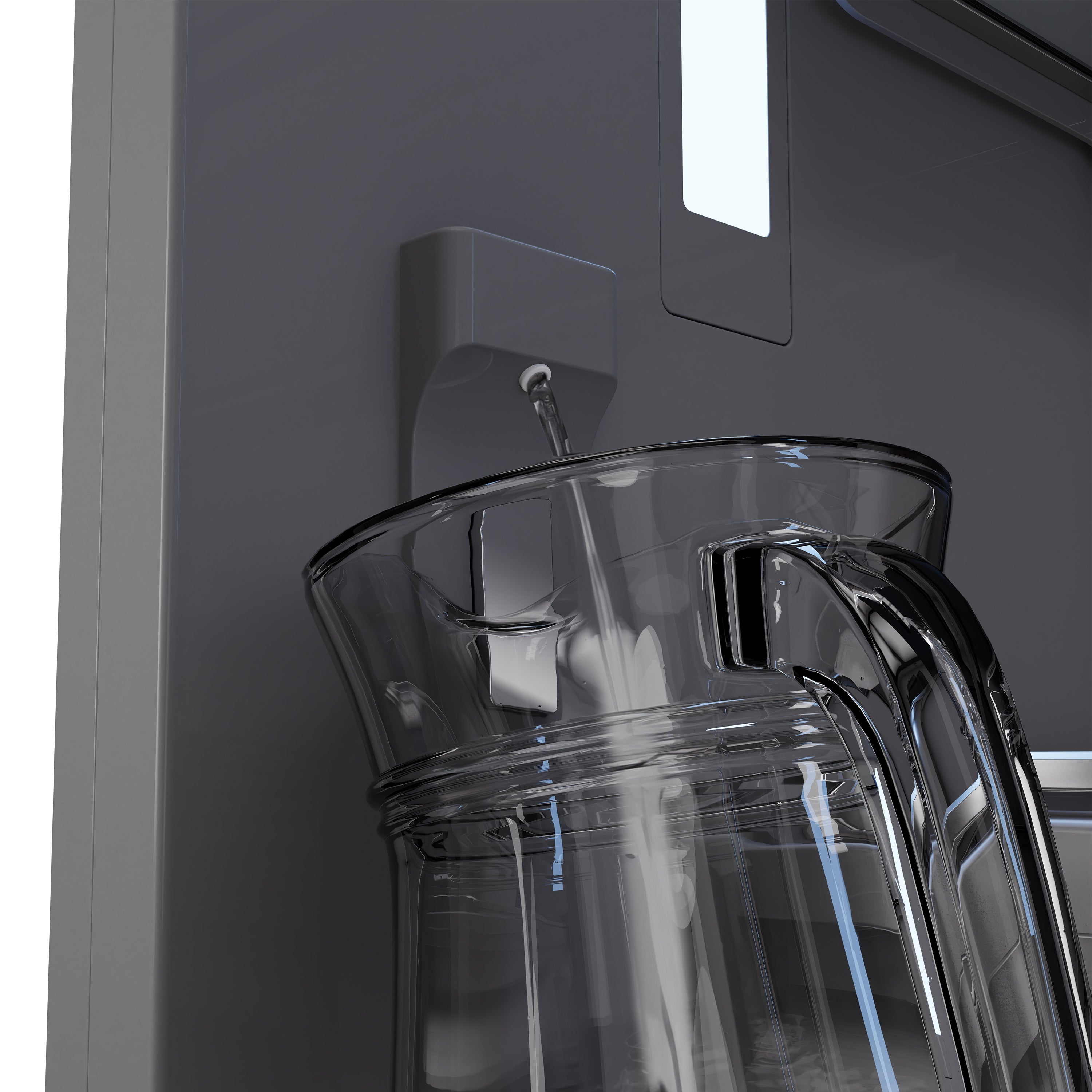 ZLINE Autograph Edition 36 in. 19.8 cu. ft. Built-In Bottom Freezer Refrigerator with Water Dispenser and Ice Maker in Black Stainless Steel with Graphite Gray Interior and Polished Gold Accents (GRBITZ-BS-36-G)