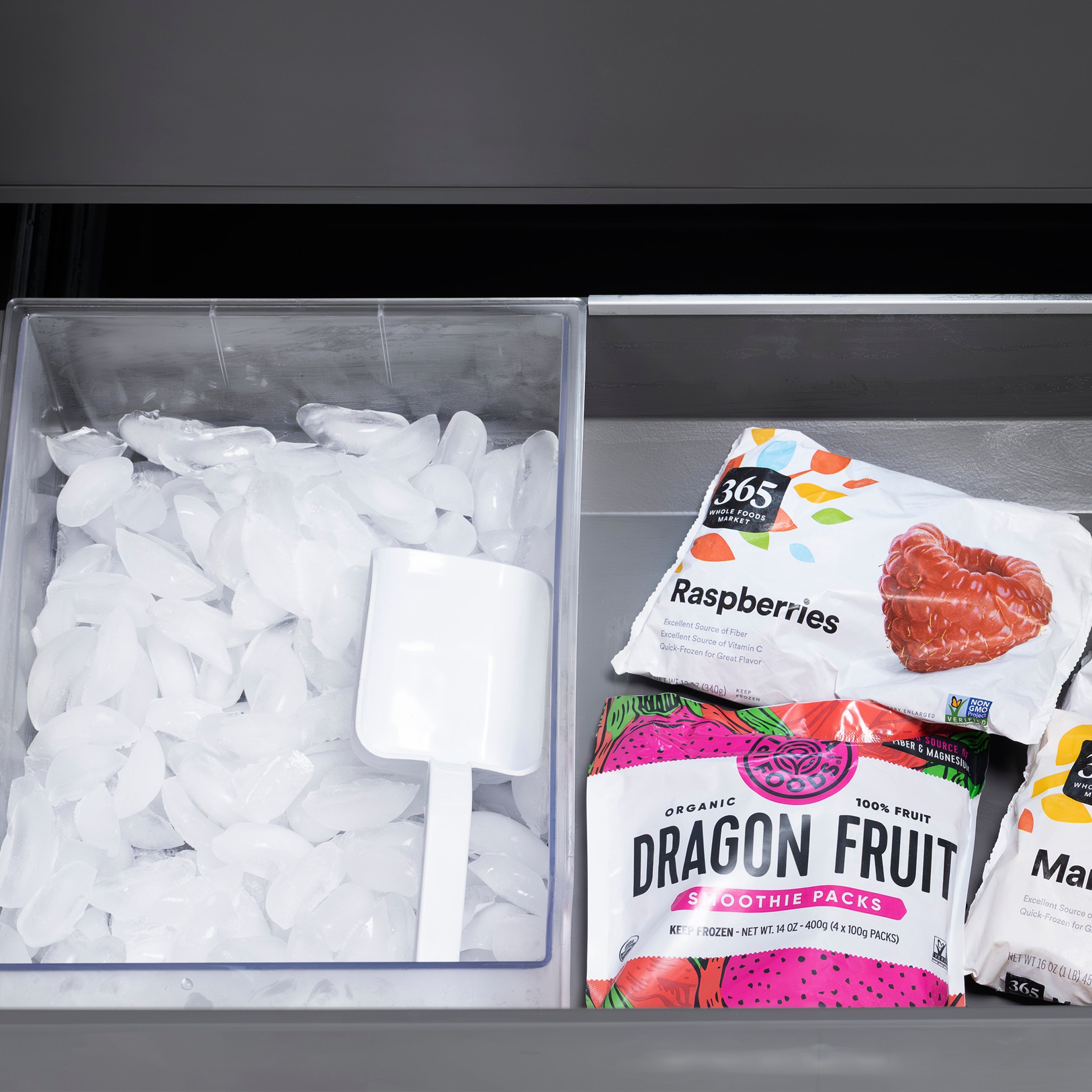 ZLINE 36 in. 19.6 cu. ft. French Door Built-In Bottom Freezer Refrigerator with Water Dispenser and Ice Maker in Black Stainless Steel with Stainless Steel Interior (SRBIV-BS-36)