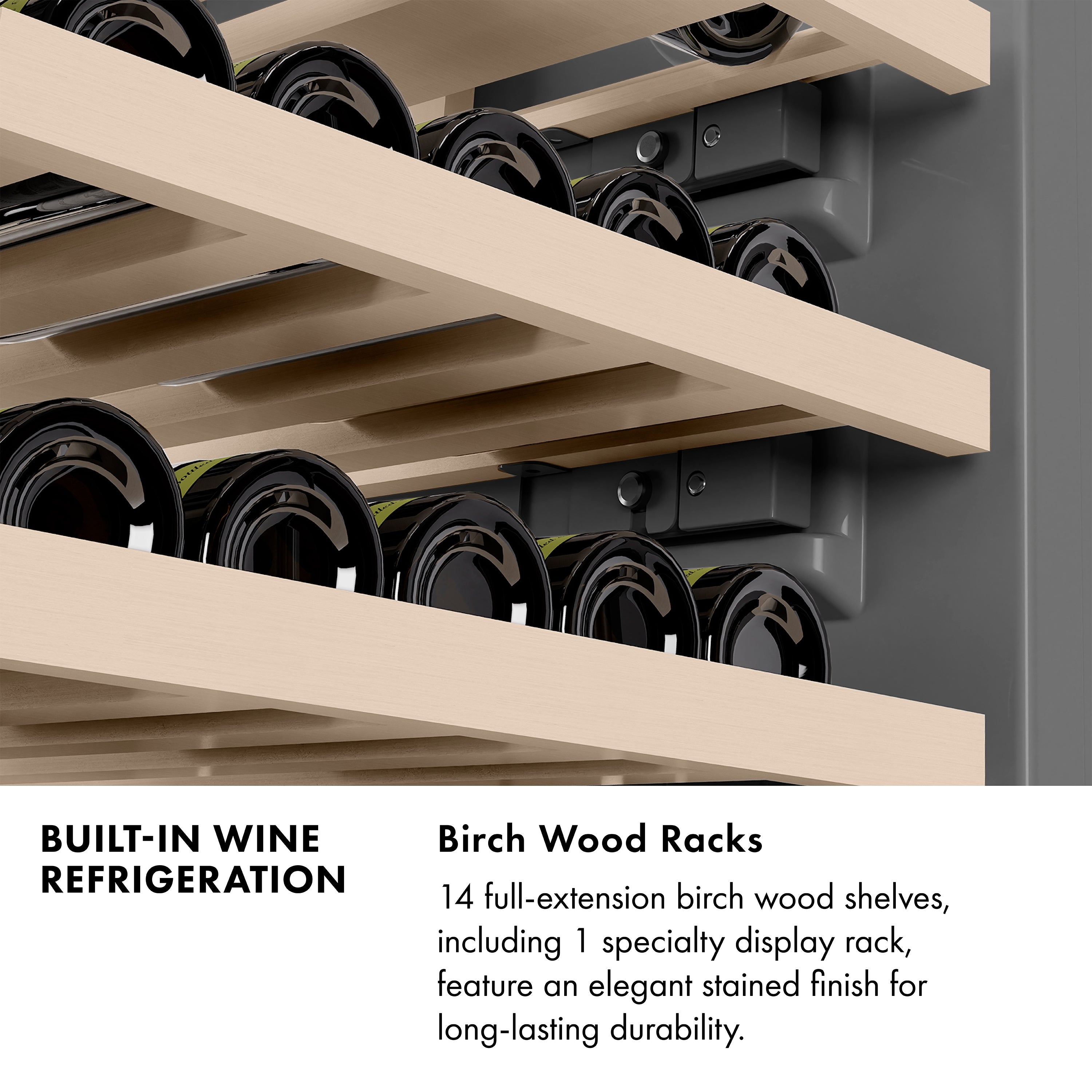 ZLINE Autograph Edition 18 in. 9.0 cu. ft. Triple Zone 68 Bottle Panel Ready Right Hinge Column Wine Cooler with Matte Black Accents (RBCWVRZ-18-MB)