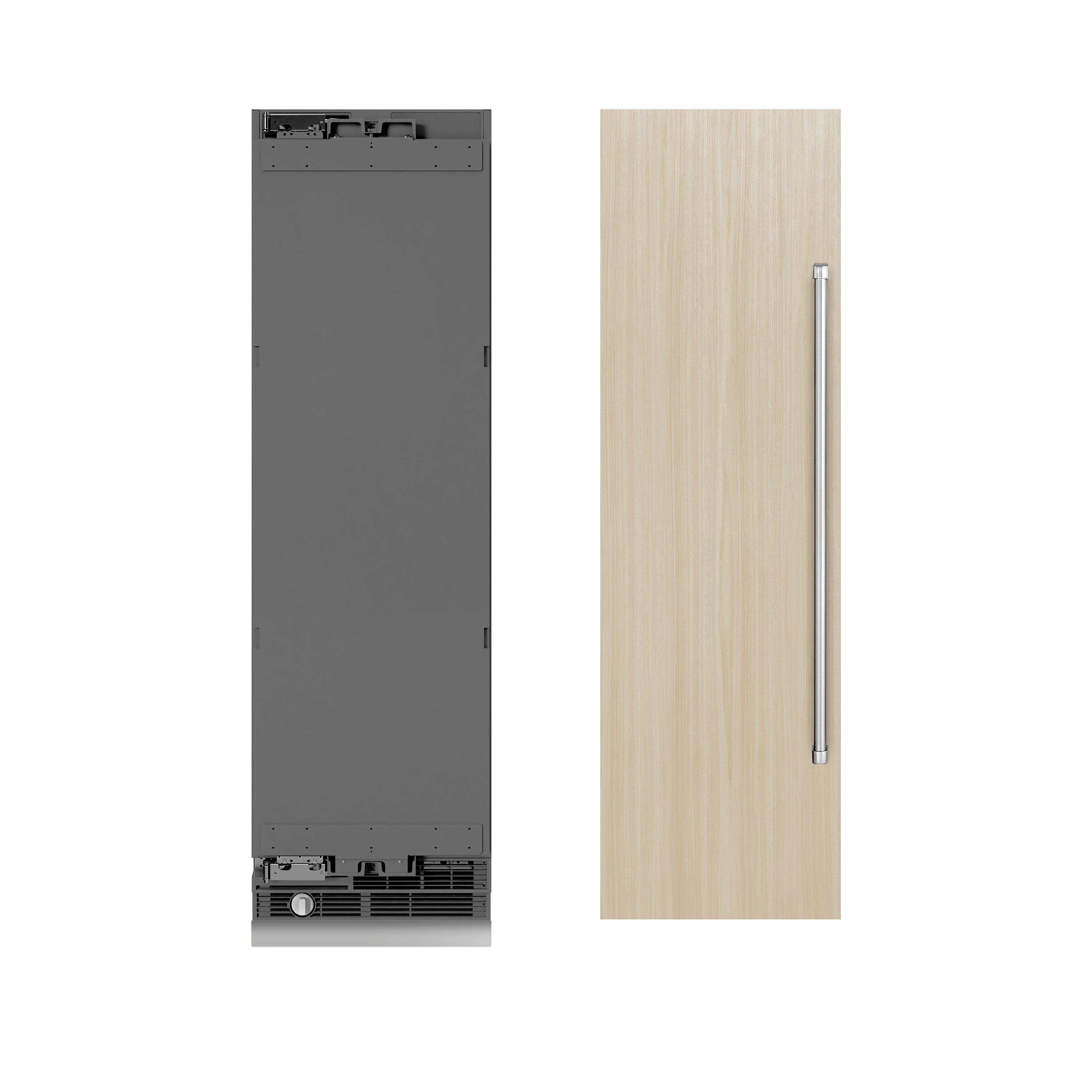 ZLINE 24 in. 12.4 cu. ft. Panel Ready Column Freezer with Graphite Gray Interior (RBCFV-24)