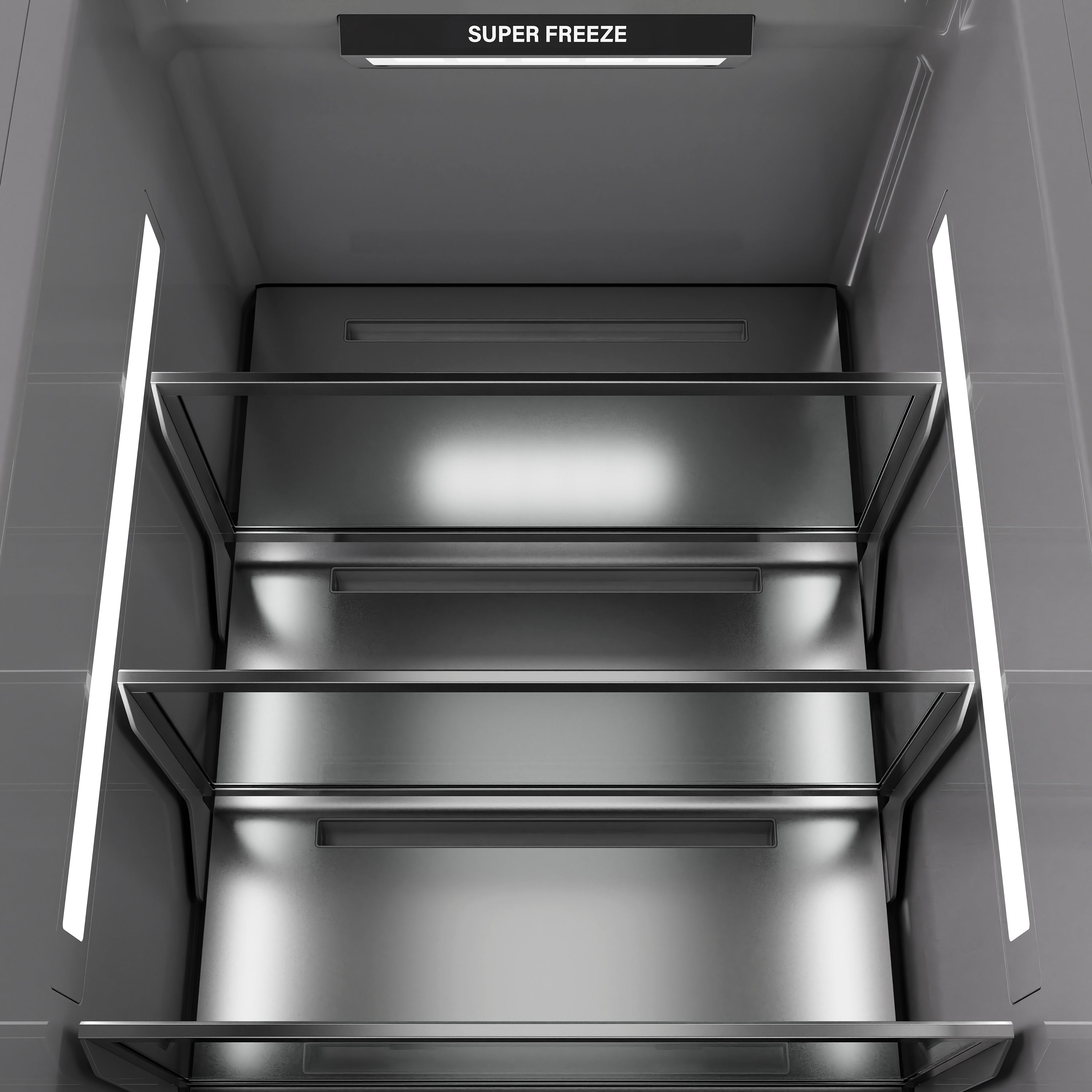 ZLINE 18 in. 8.6 cu. ft. Panel Ready Right Hinge Column Freezer with Graphite Gray Interior (RBCFVR-18)