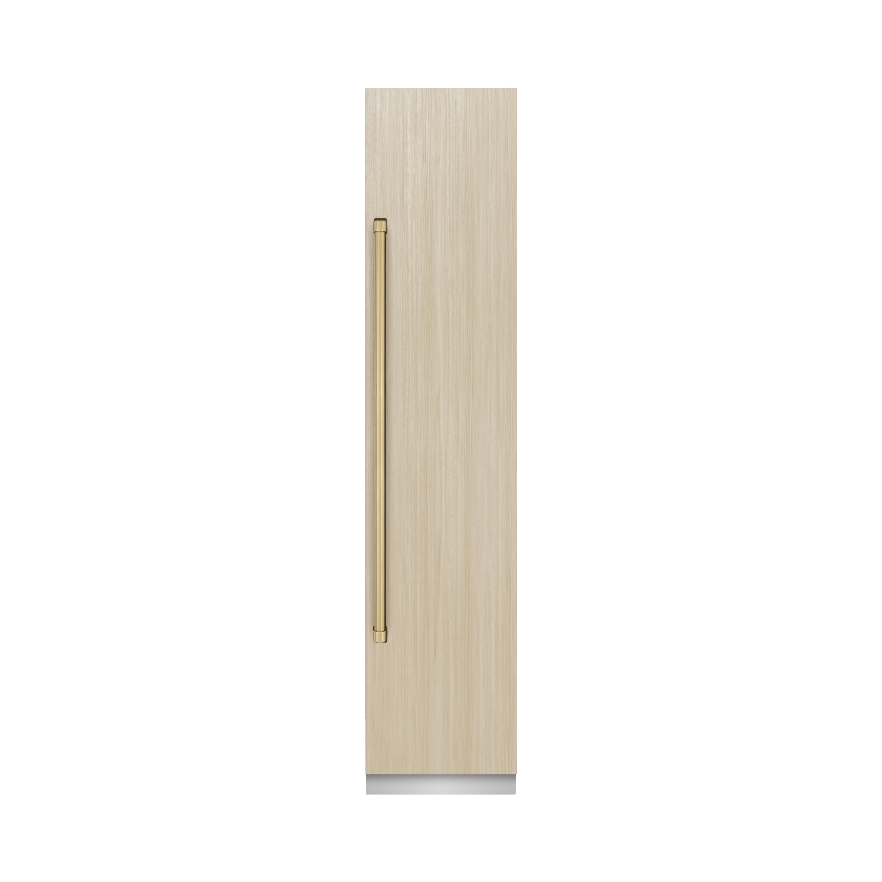 ZLINE Autograph Edition 18 in. 8.6 cu. ft. Panel Ready Right Hinge Column Freezer with Graphite Gray Interior and Champagne Bronze Accents (RBCFVRZ-18-CB)