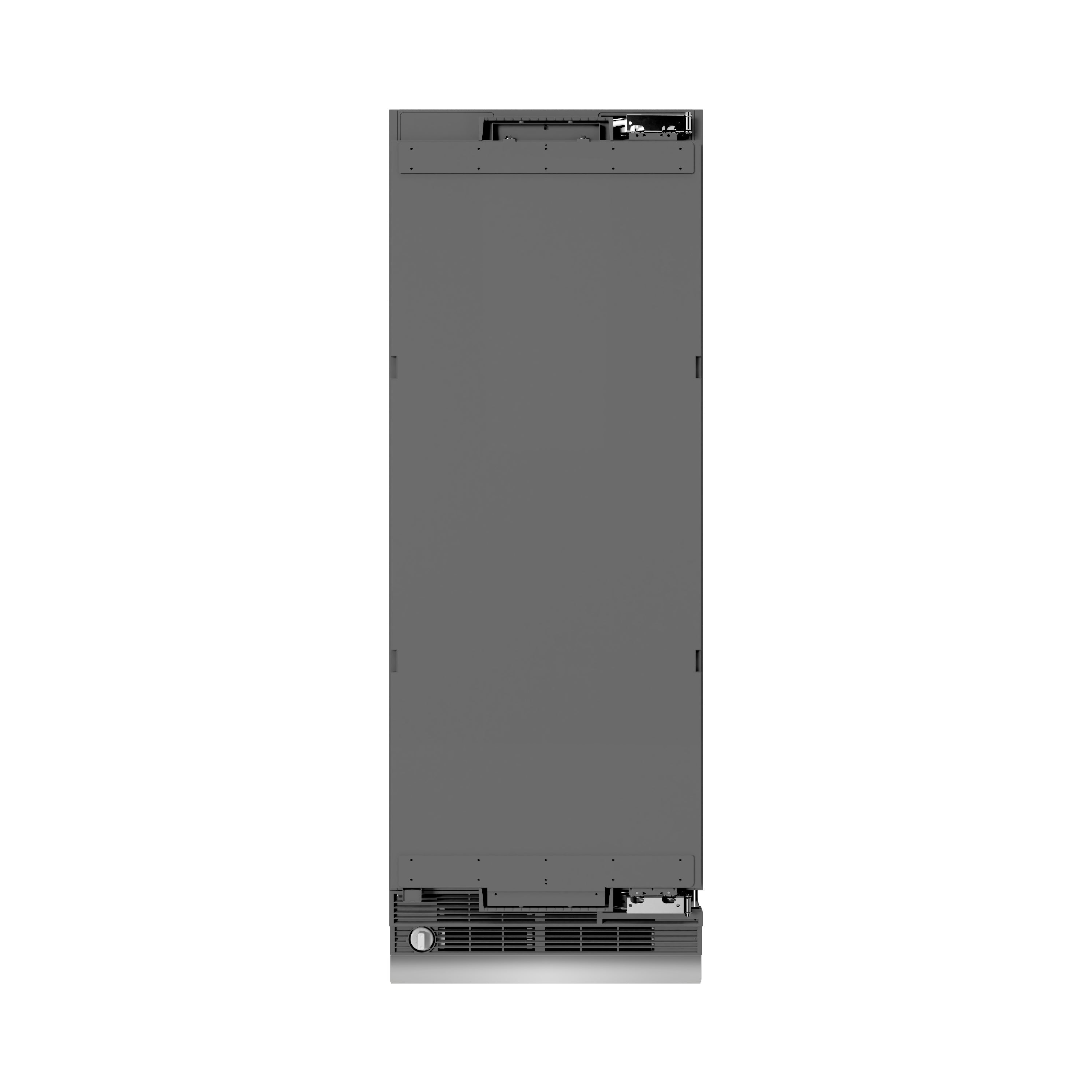 ZLINE Autograph Edition 24 in. 12.5 cu. ft. Panel Ready Column Refrigerator with Graphite Gray Interior and Matte Black Accents (RBCRVZ-24-MB)