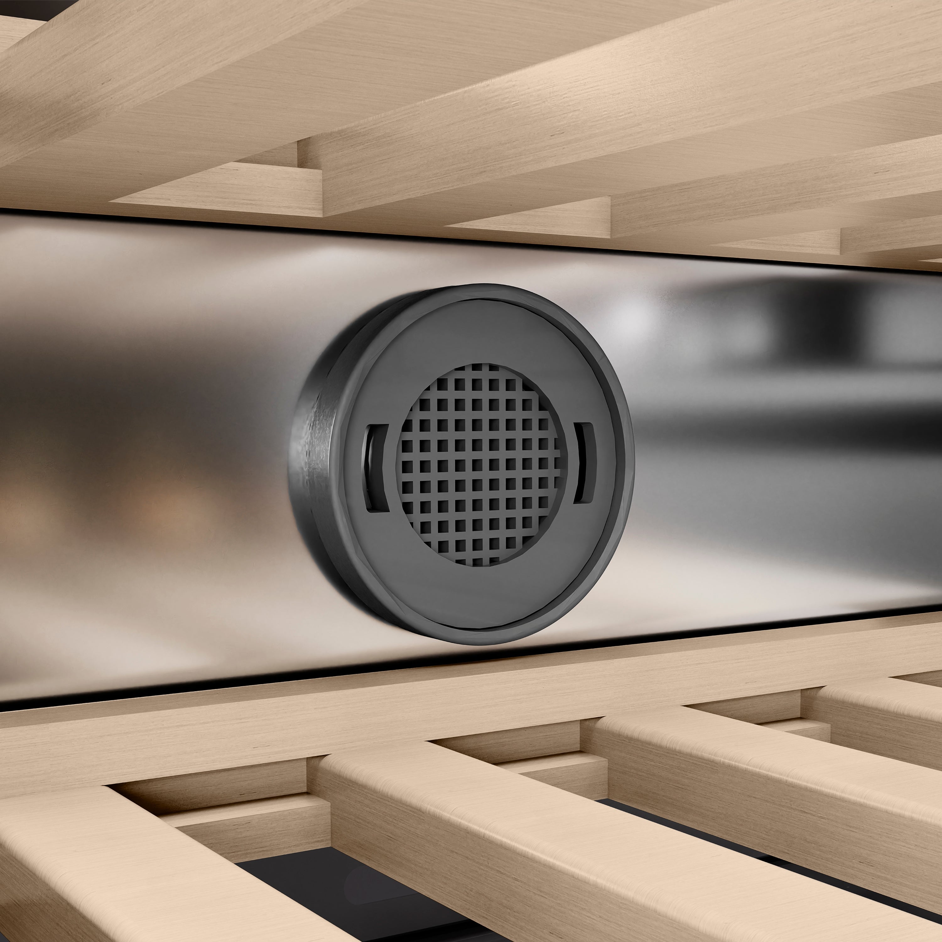 ZLINE Autograph Edition 18 in. 9.0 cu. ft. Triple Zone 68 Bottle Panel Ready Left Hinge Column Wine Cooler with Polished Gold Accents (RBCWVLZ-18-G)